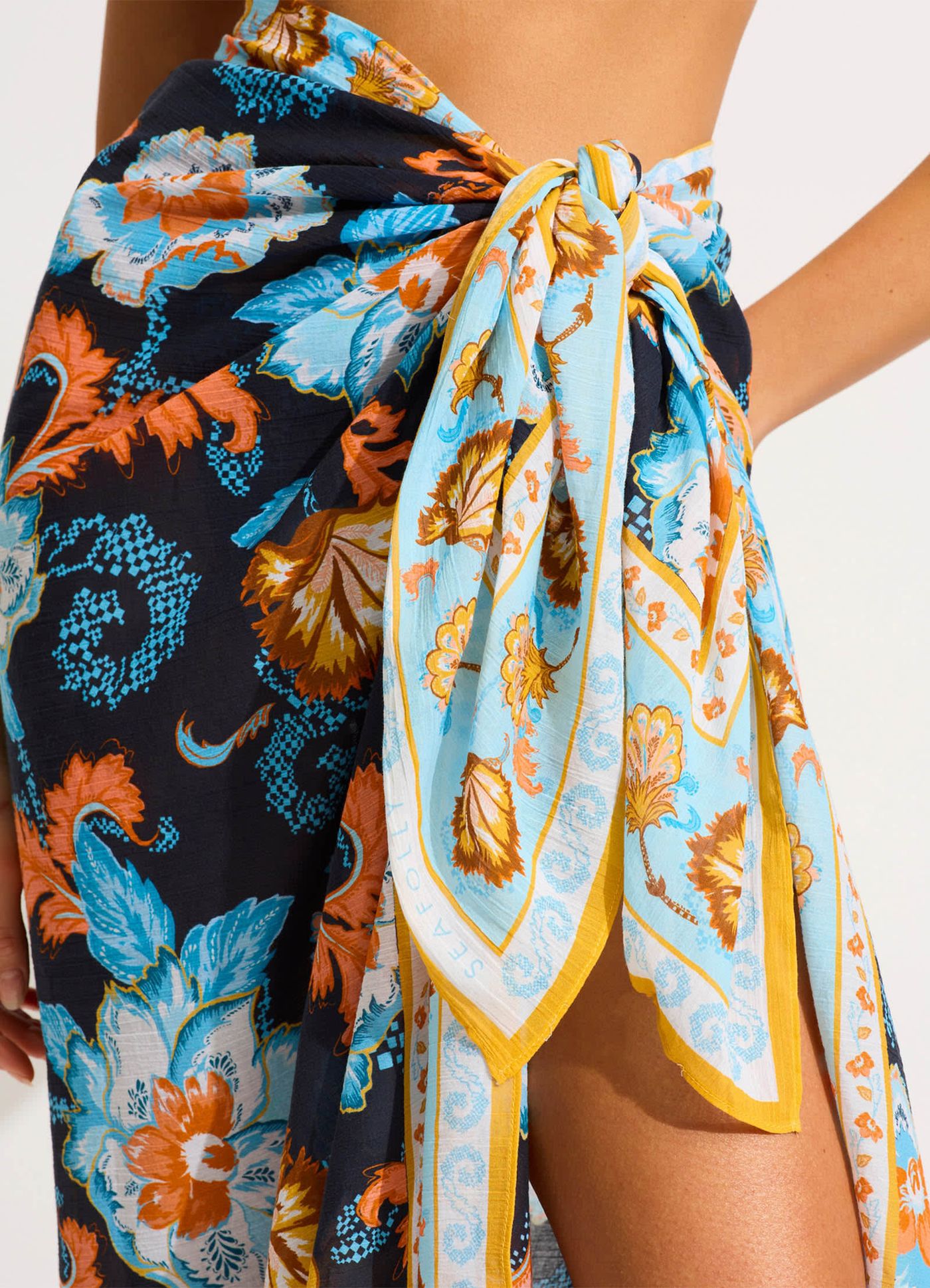 Spring Festival Sarong - True Navy - True Navy view 4
