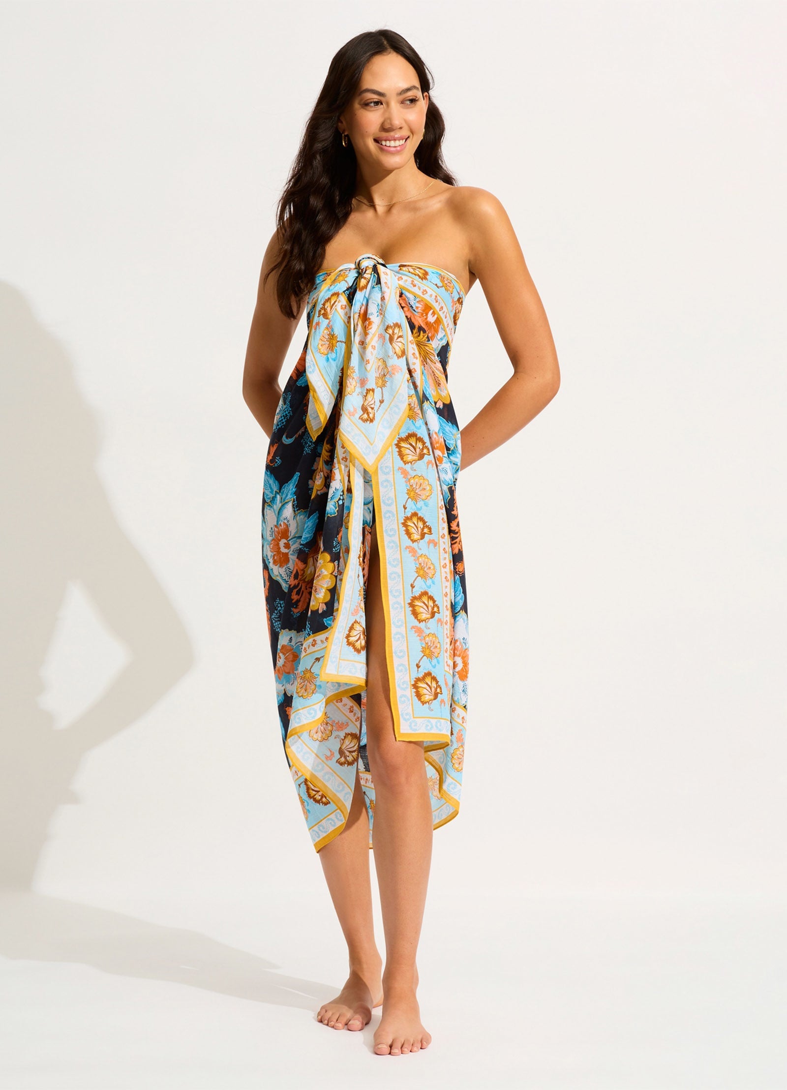 Spring Festival Sarong - True Navy - True Navy view 5