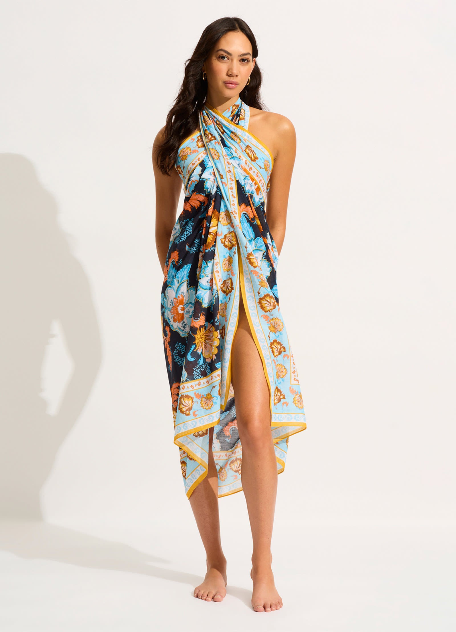 Spring Festival Sarong - True Navy - True Navy view 6