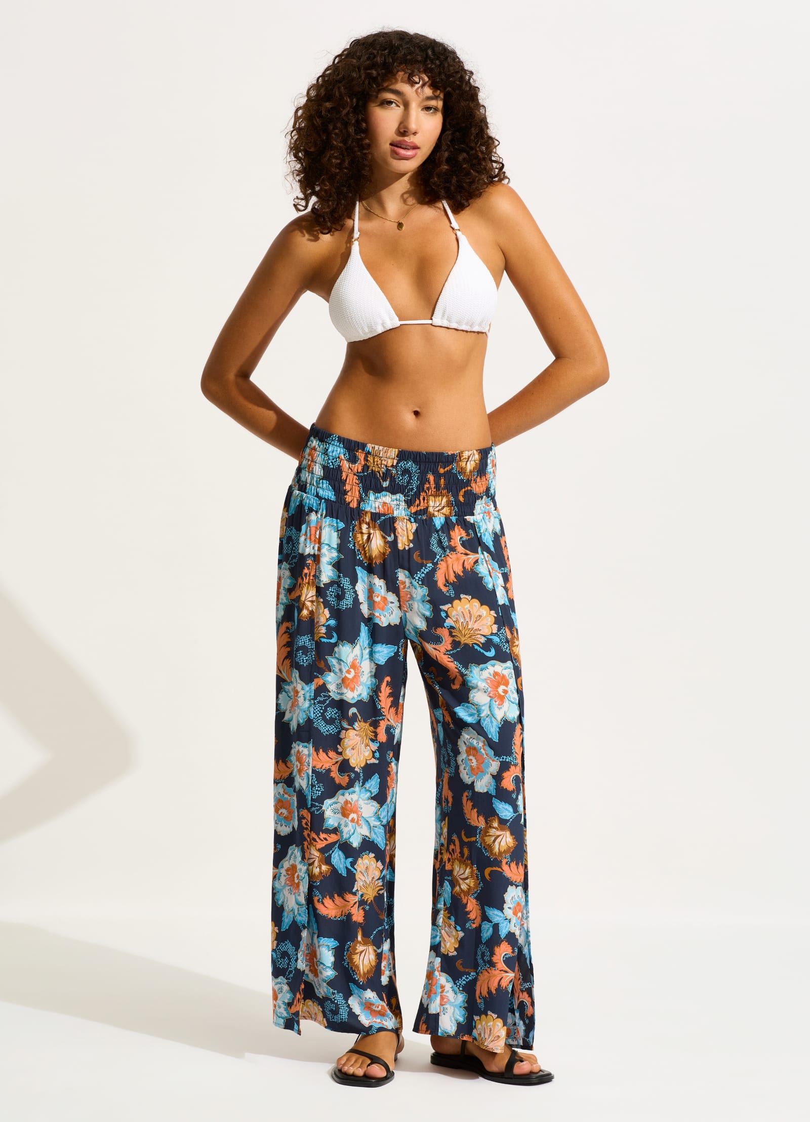 Spring Festival Shirring Pant - True Navy - True Navy