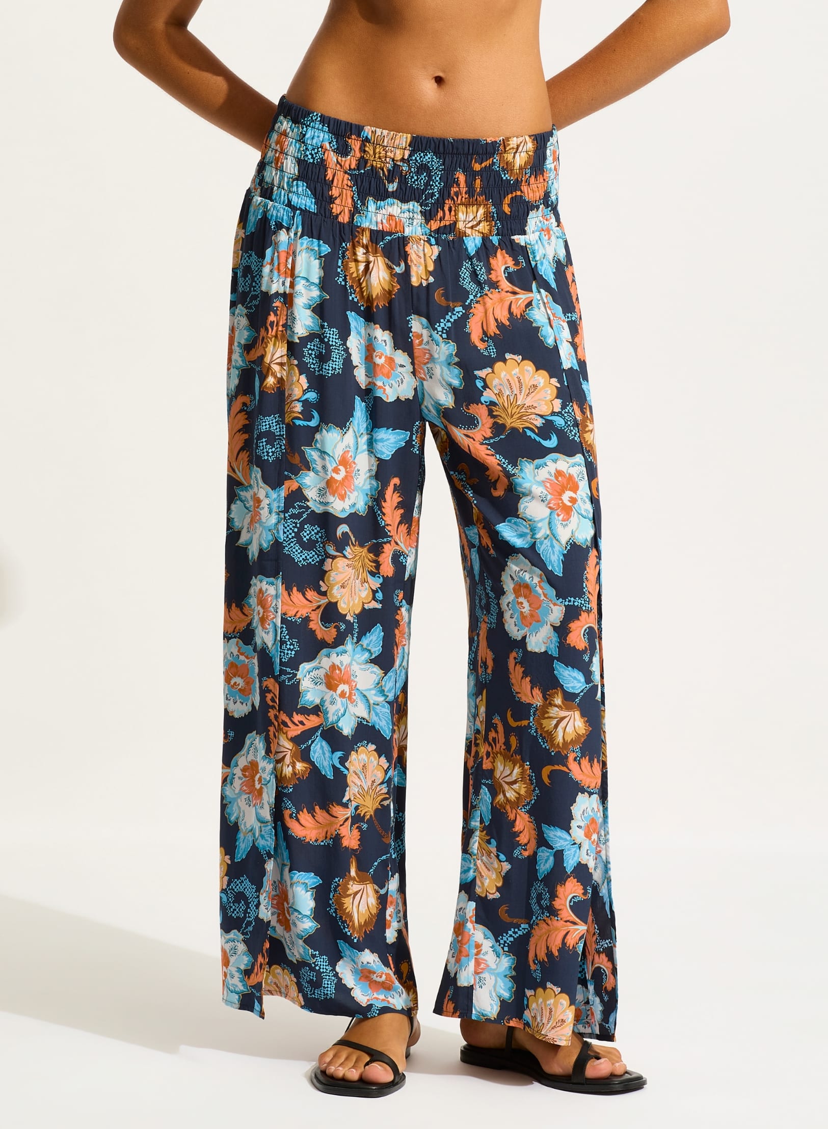 Spring Festival Shirring Pant - True Navy - True Navy view 2