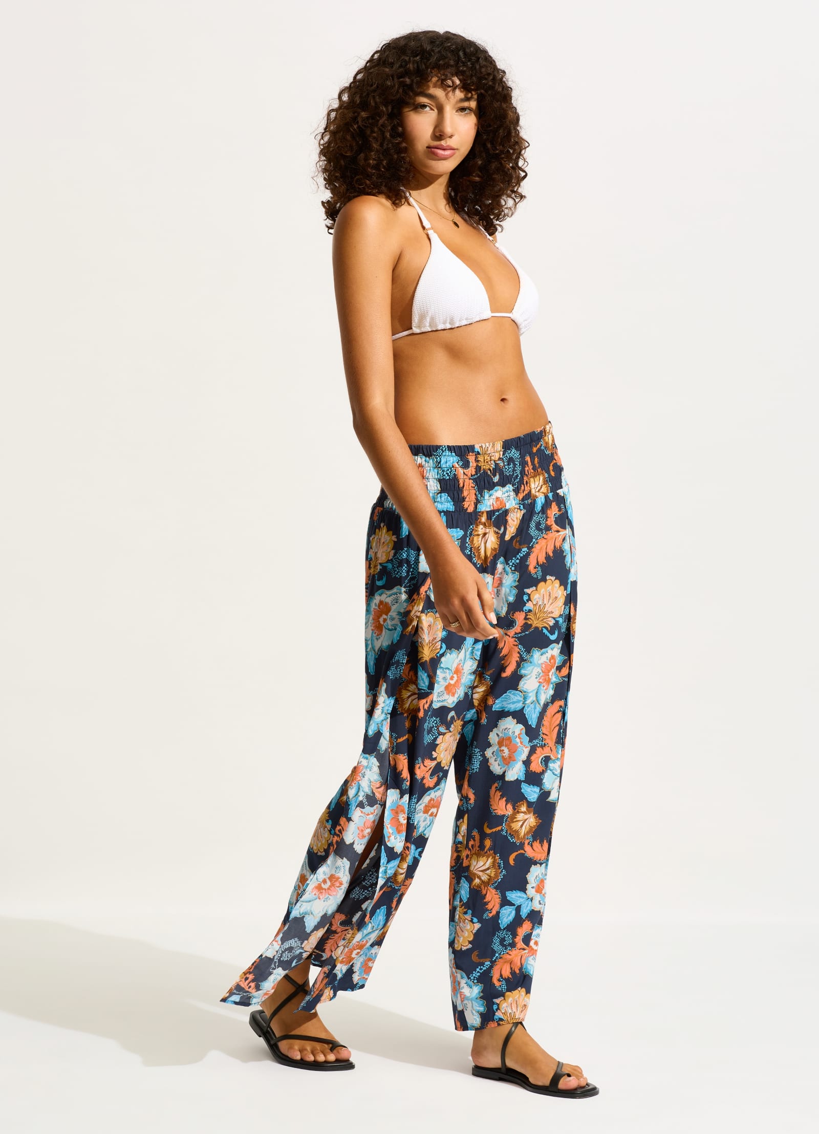 Spring Festival Shirring Pant - True Navy - True Navy view 3