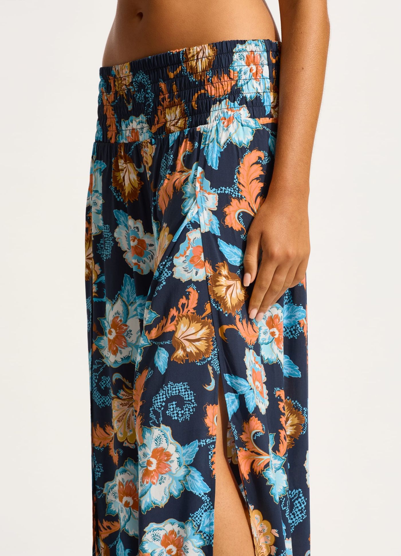 Spring Festival Shirring Pant - True Navy - True Navy view 5