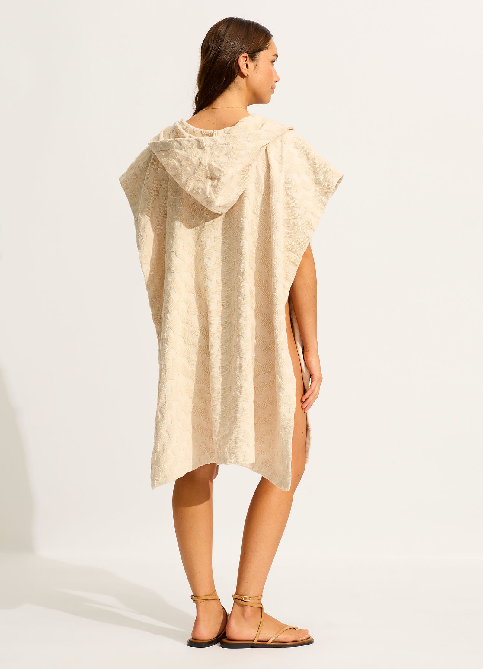 Spring Festival Towel Poncho - Sand - Sand view 3
