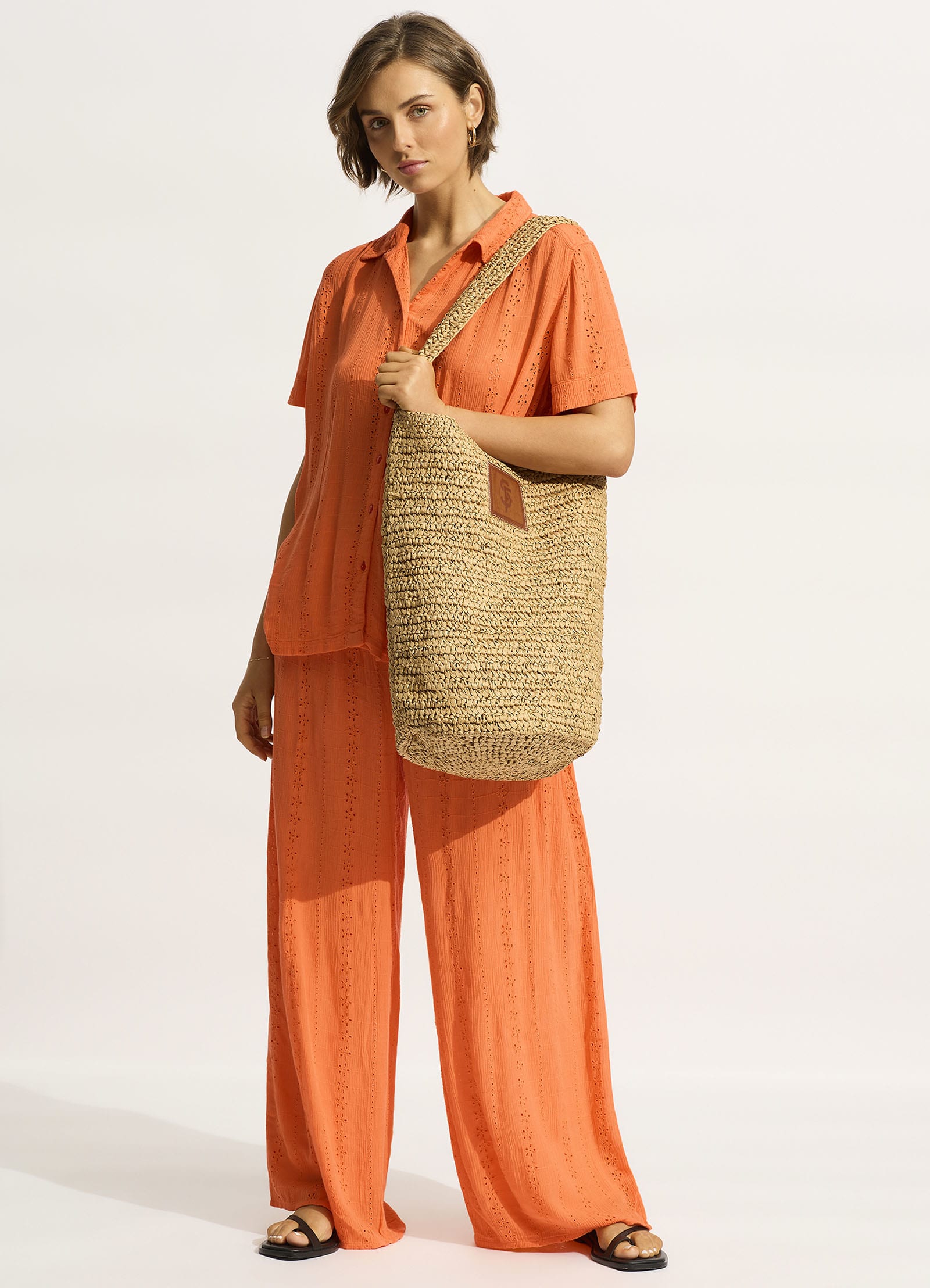Spring Festival Tube Tote Bag - Natural - Natural