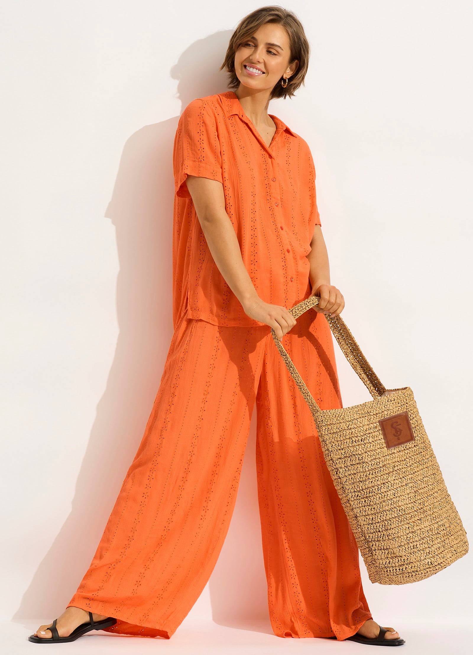 Spring Festival Tube Tote Bag - Natural - Natural view 6
