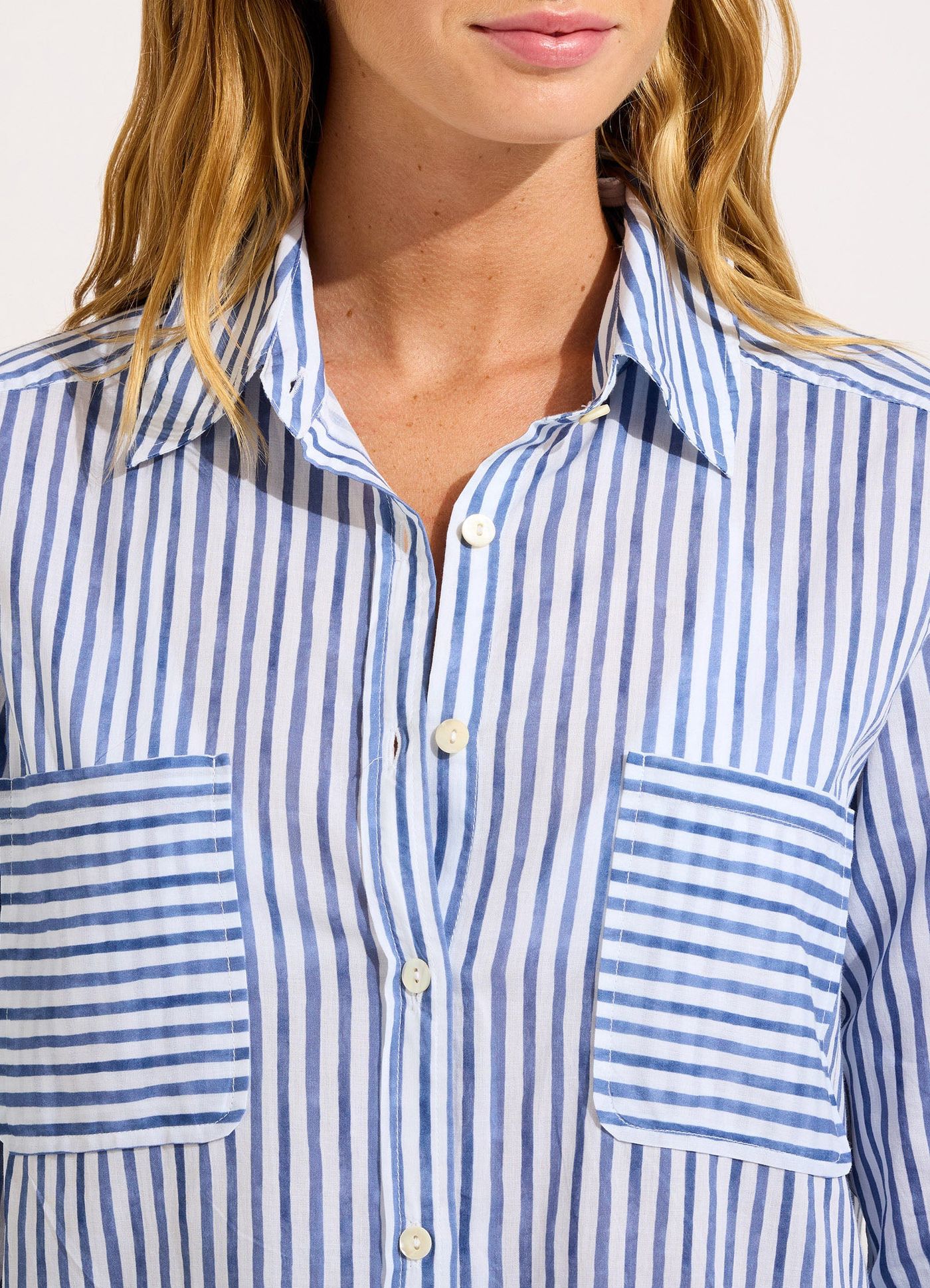 Stripe Beach Shirt - Ultramarine view 5