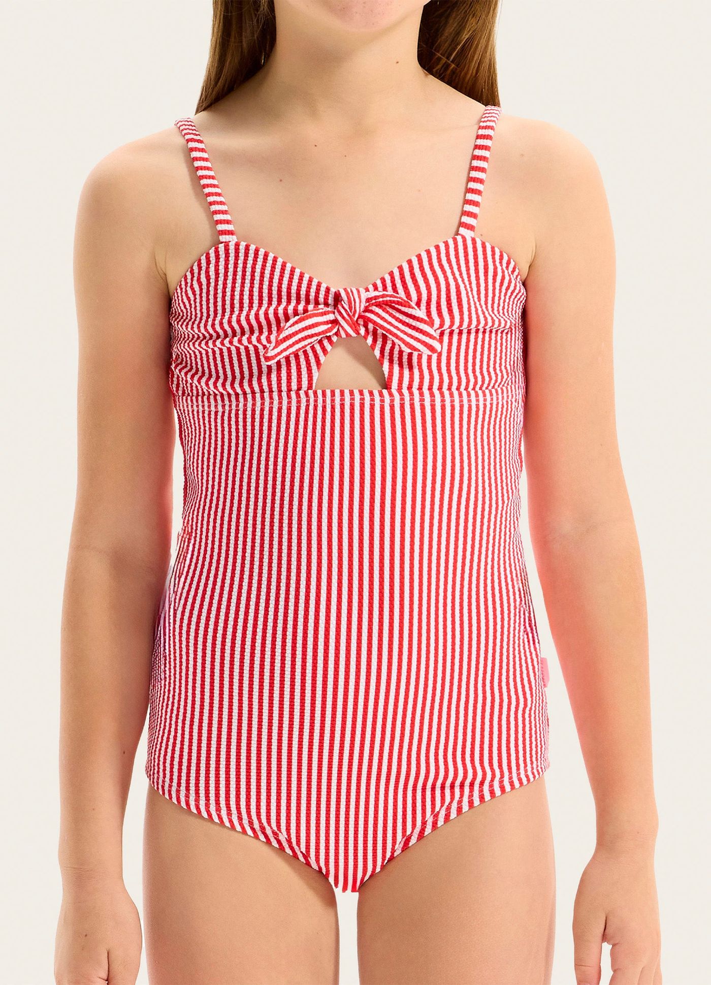 Stripe Chilli One Piece Swimsuit - Chilli Stripe view 3