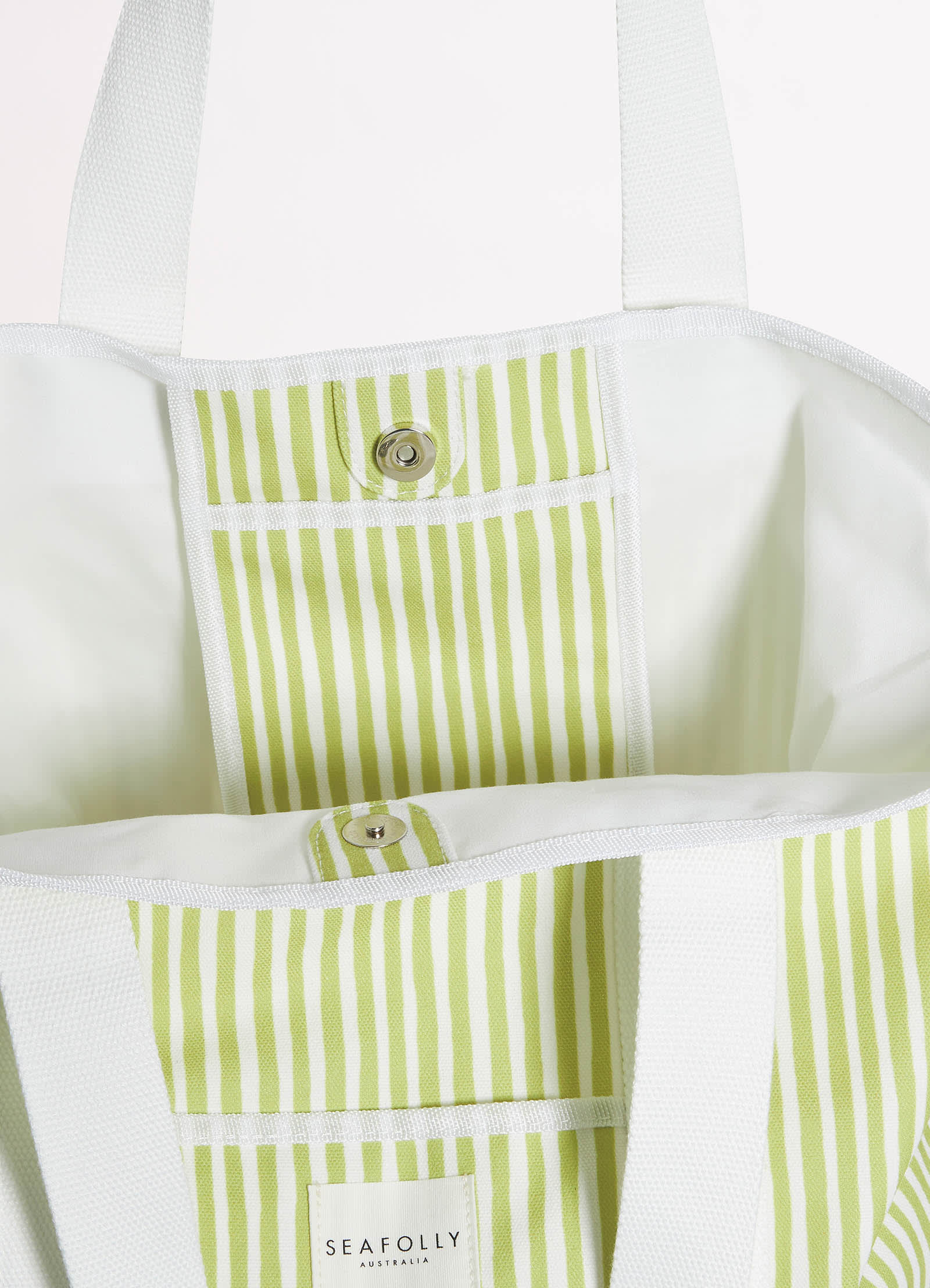 Stripe Tote Bag - Soft Olive - Soft Olive view 3