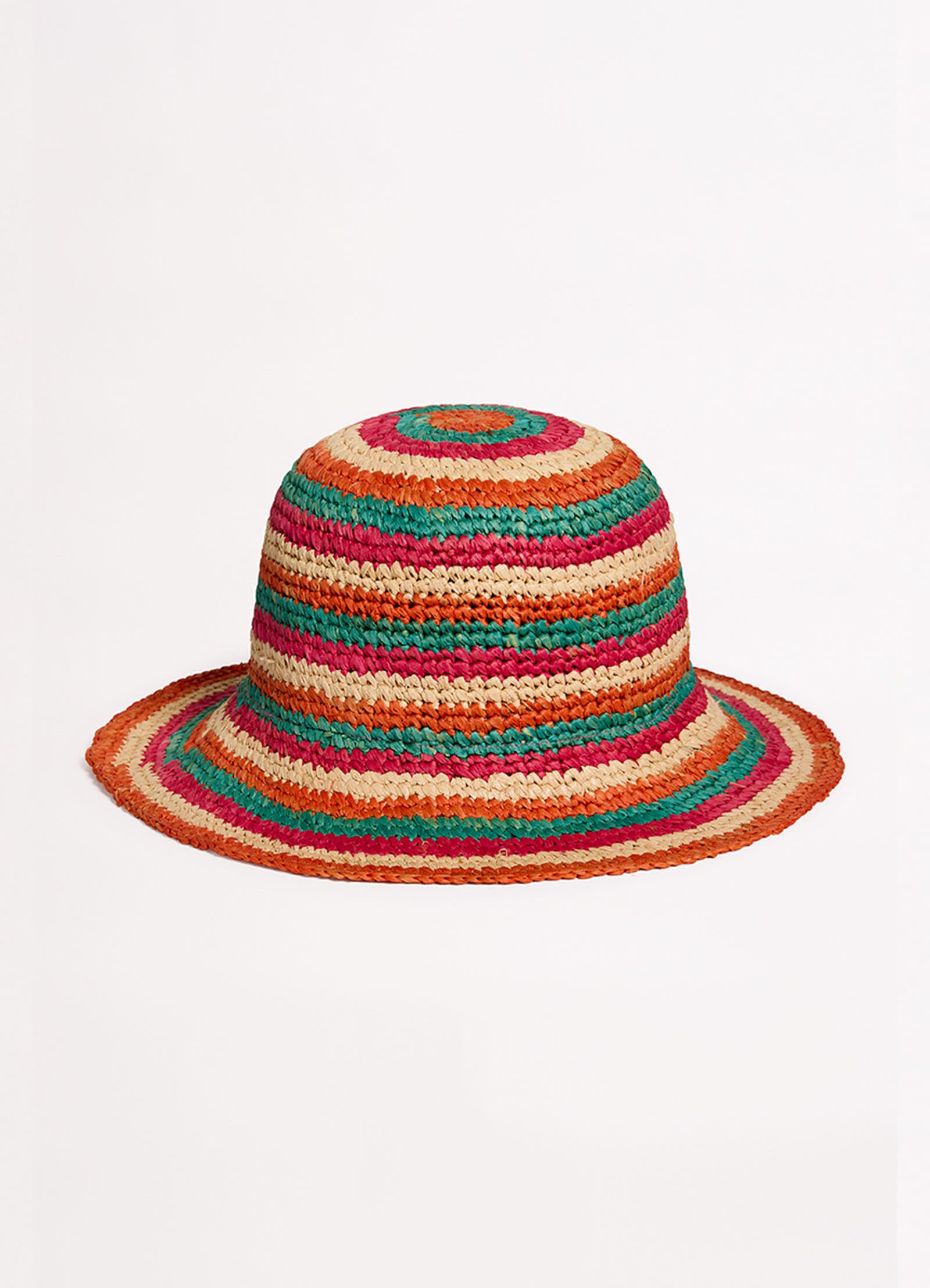 Stripe Woven Hat - Multi - Multi view 2