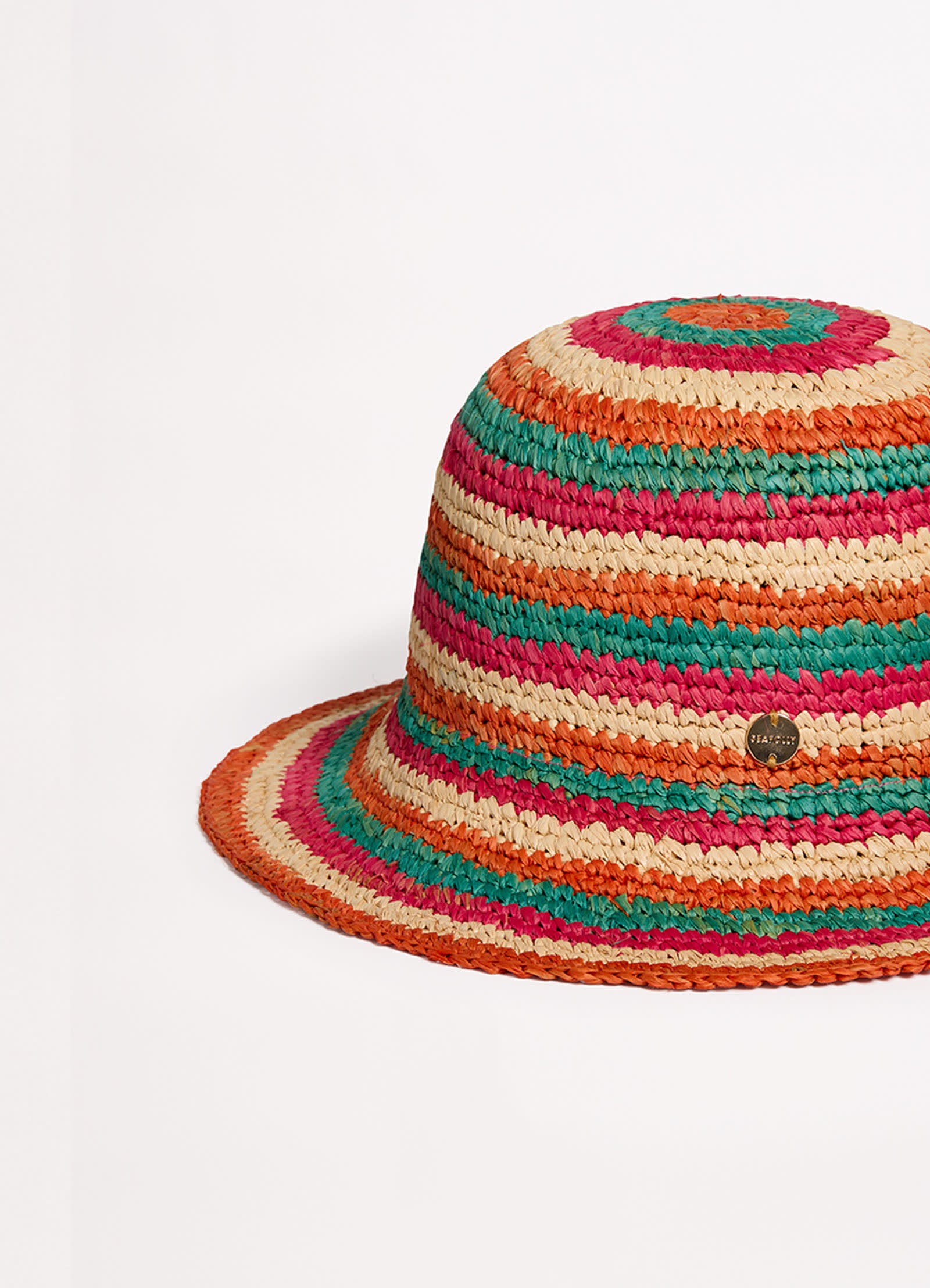 Stripe Woven Hat - Multi - Multi view 4