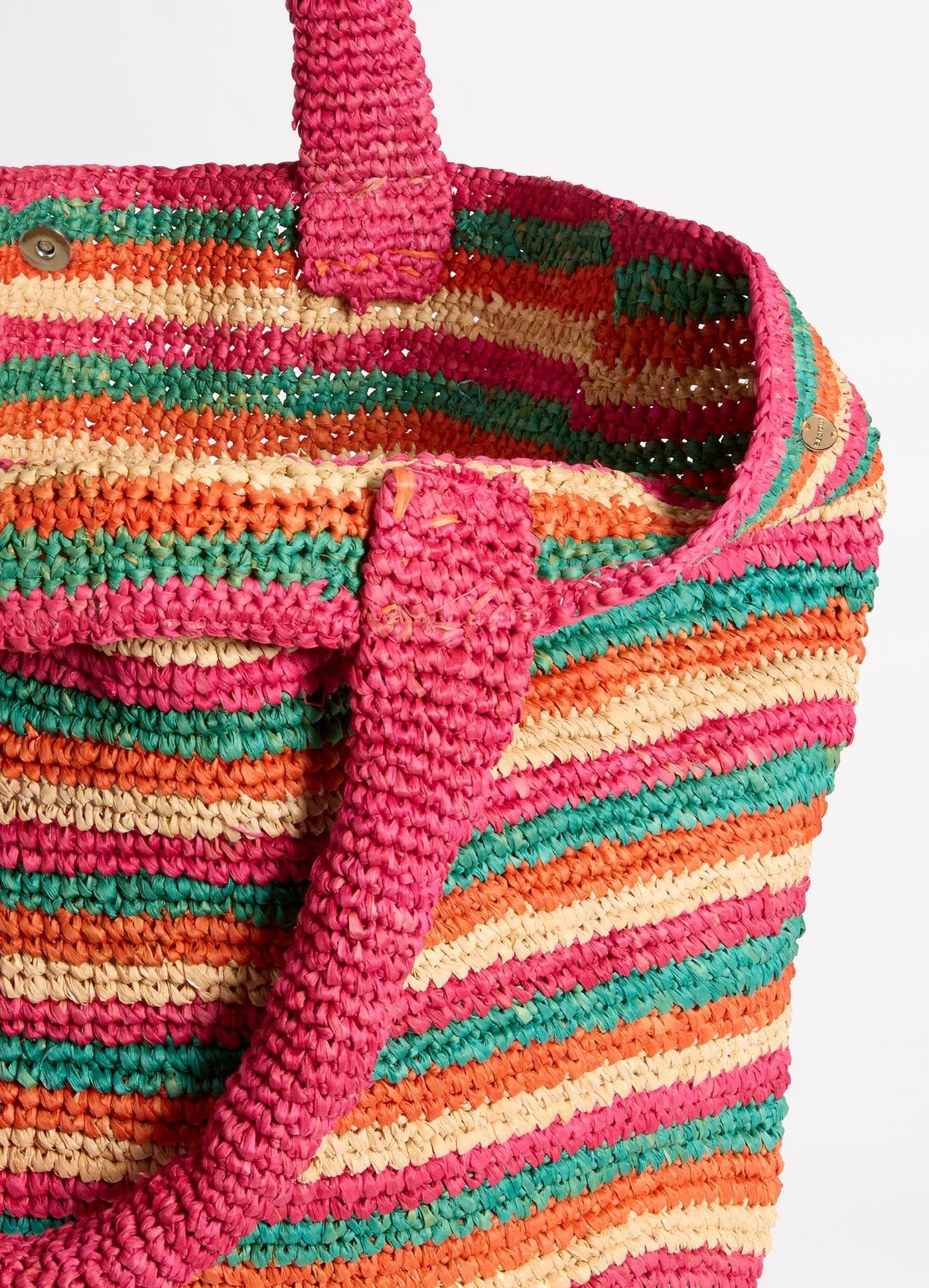 Stripe Woven Tote Bag - Multi - Multi view 5