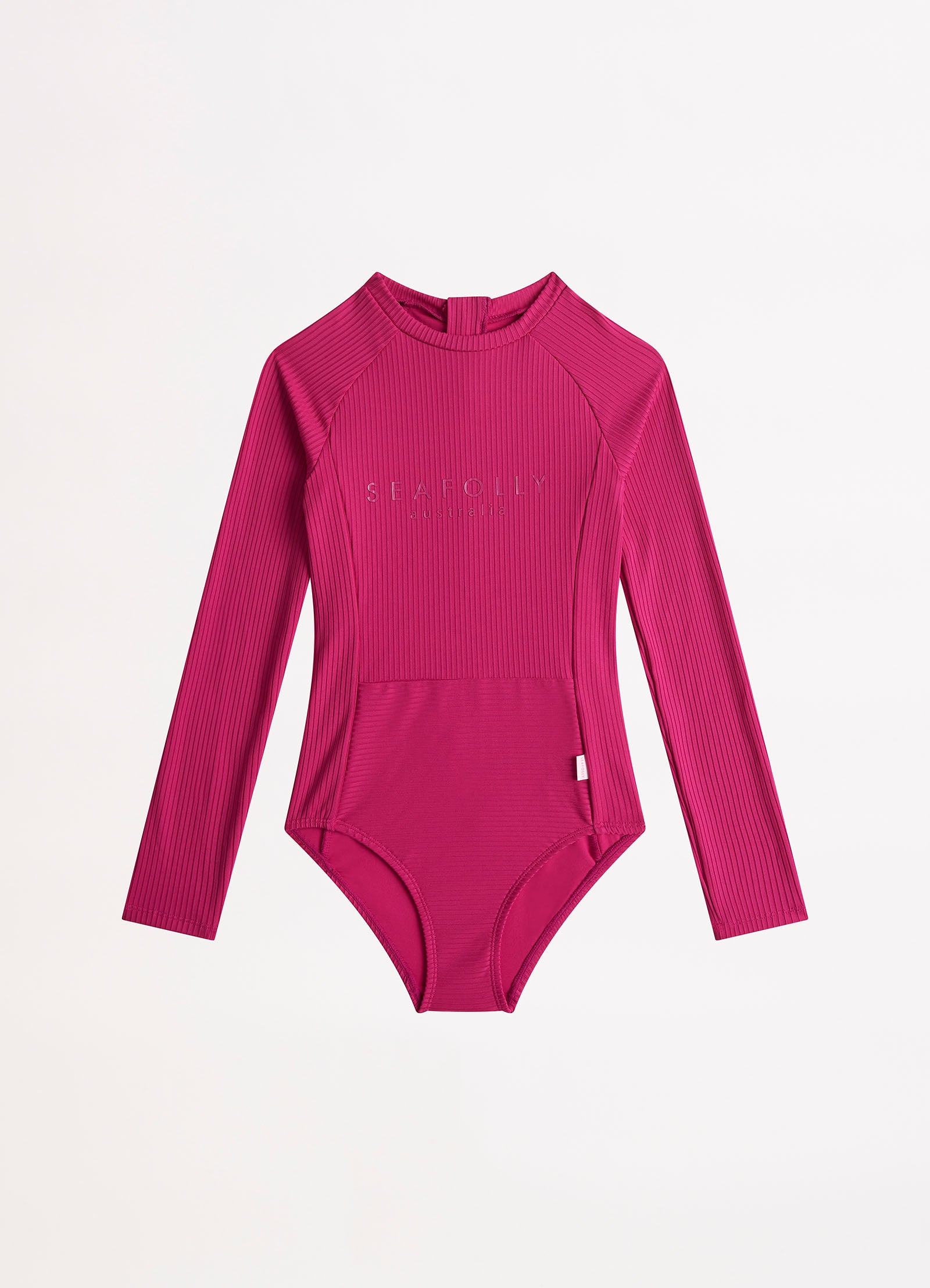 Summer Essential Girls Panelled Paddlesuit - Deep Pink - Deep Pink