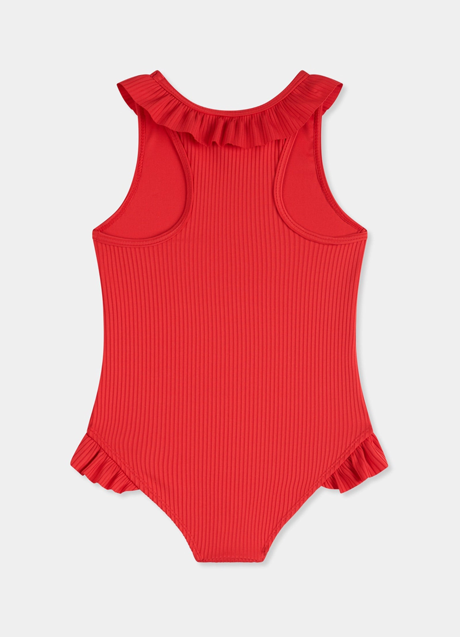 Summer Essential Girls Ruffle One Piece - Chilli Red - Chilli Red view 2
