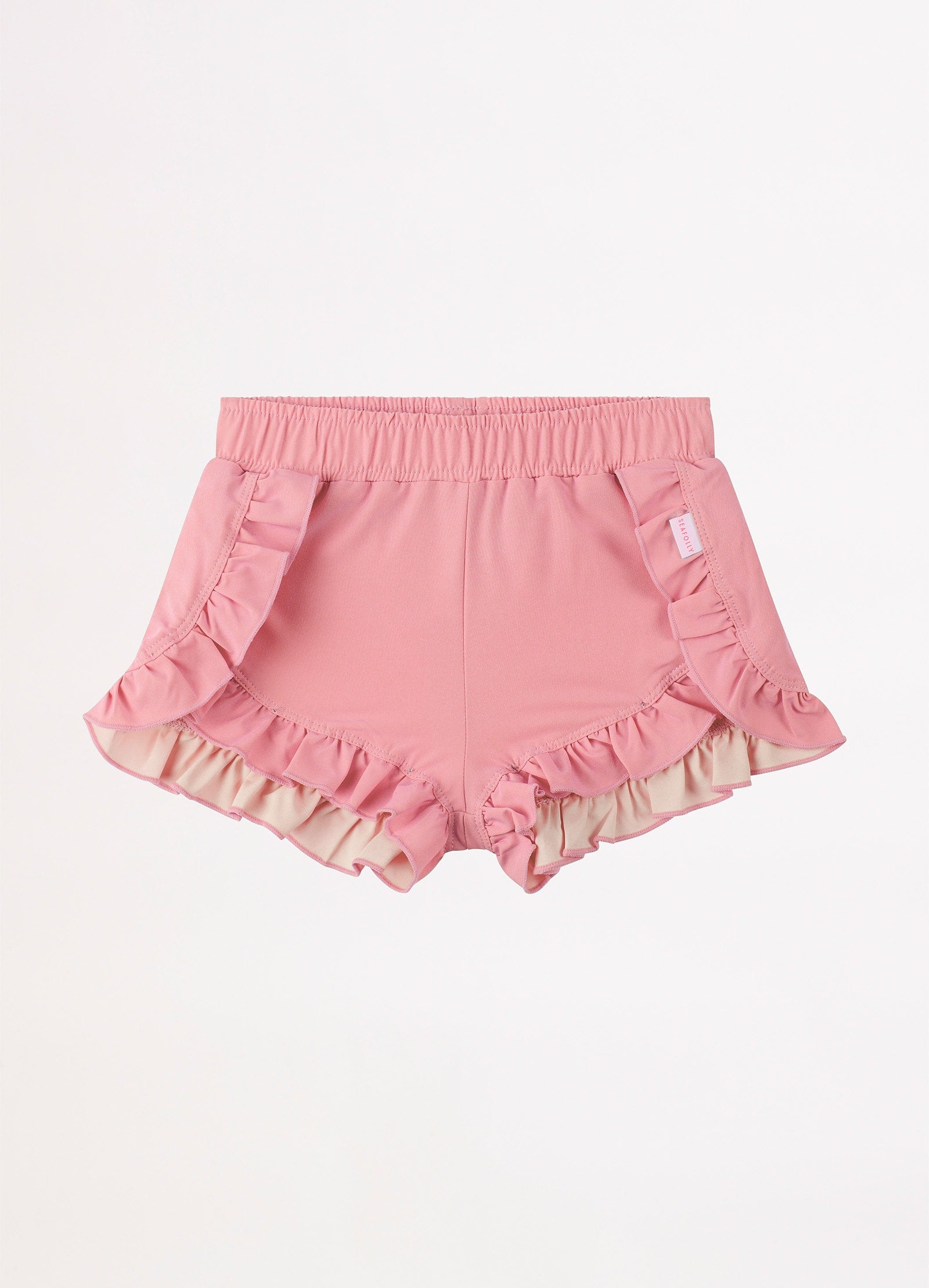 Summer Essentials Girls Ruffled Boardshorts - Rose - Rose view 3