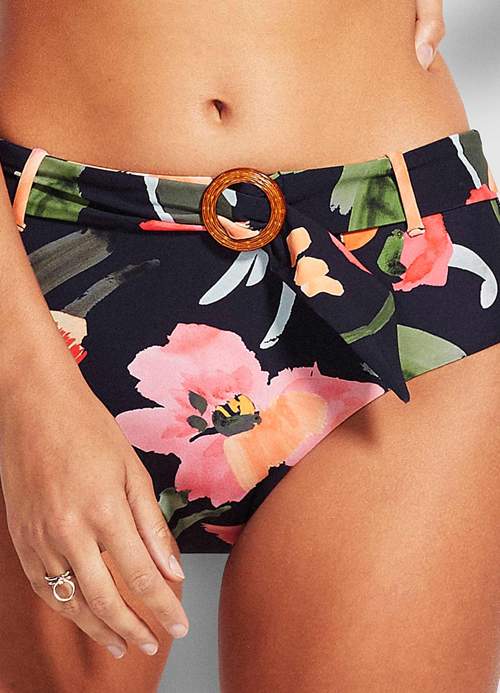 Summer Memoirs Wide Side Retro Bikini Bottom - Indigo - Indigo view 4