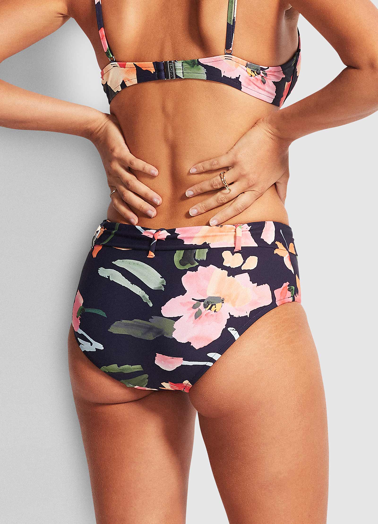 Summer Memoirs Wide Side Retro Bikini Bottom - Indigo - Indigo view 5
