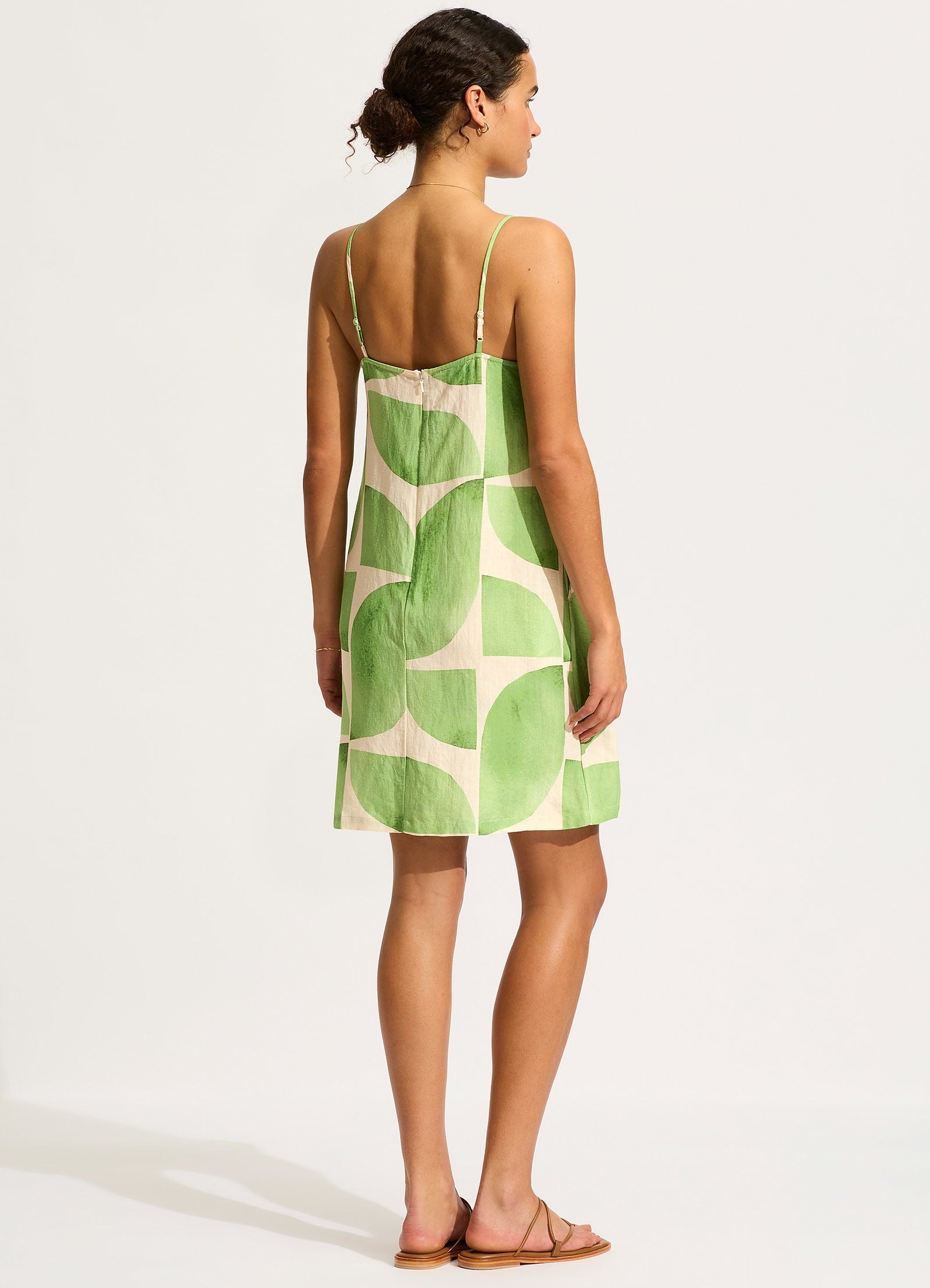Sunray Bandeau Mini Dress - Sage - Sage view 3