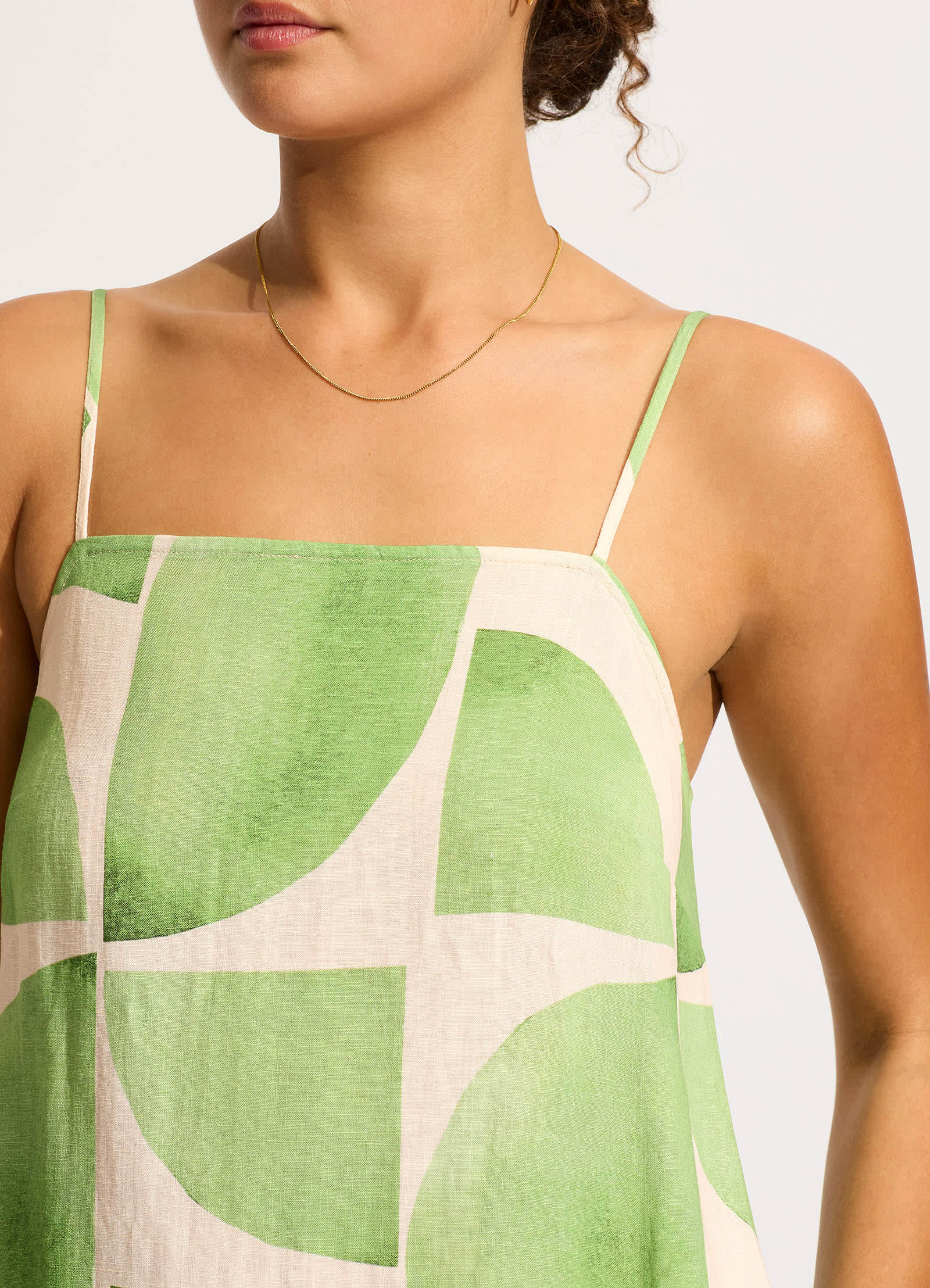 Sunray Bandeau Mini Dress - Sage - Sage view 4