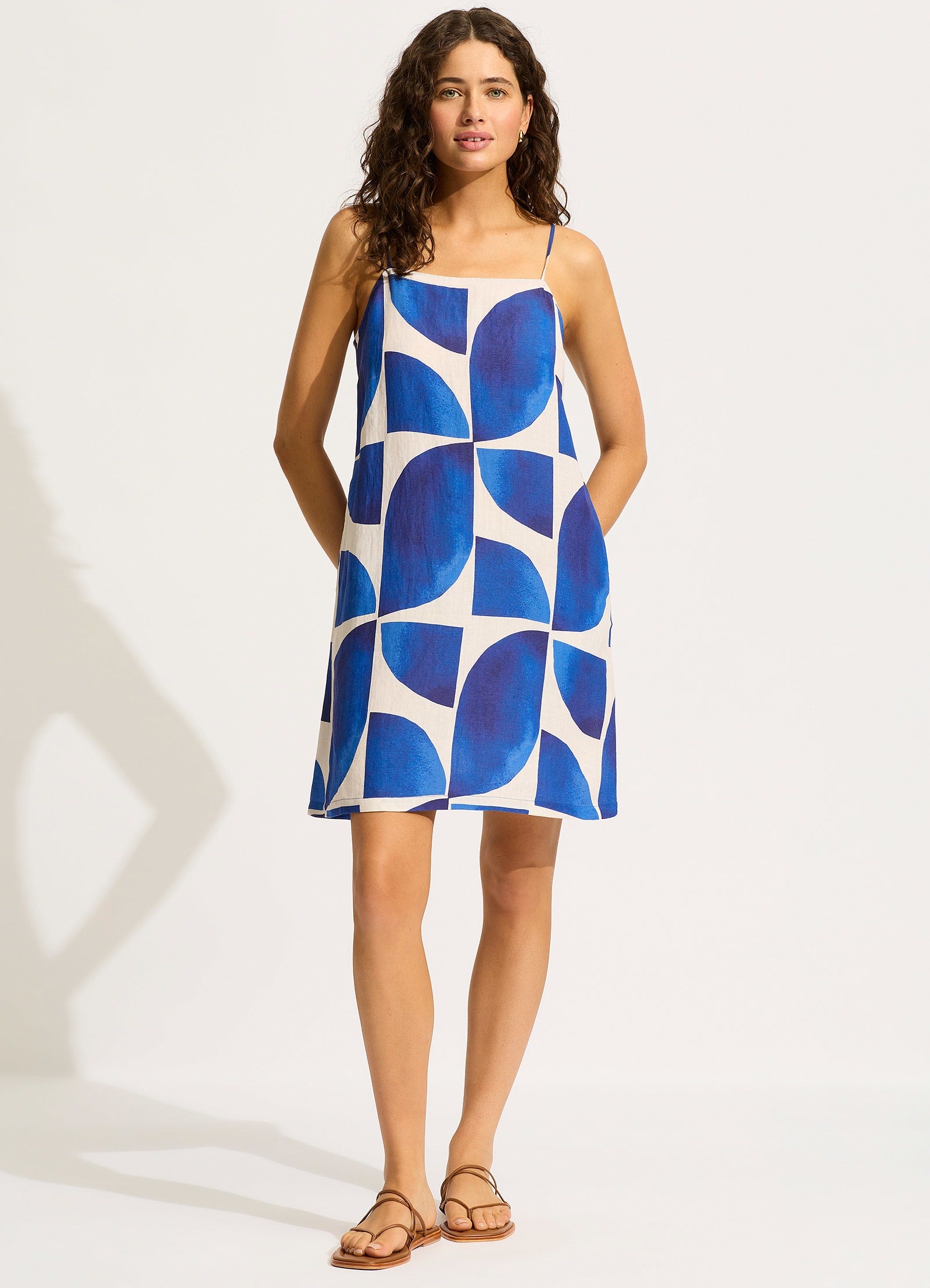 Sunray Bandeau Mini Dress - Ultramarine - Ultramarine