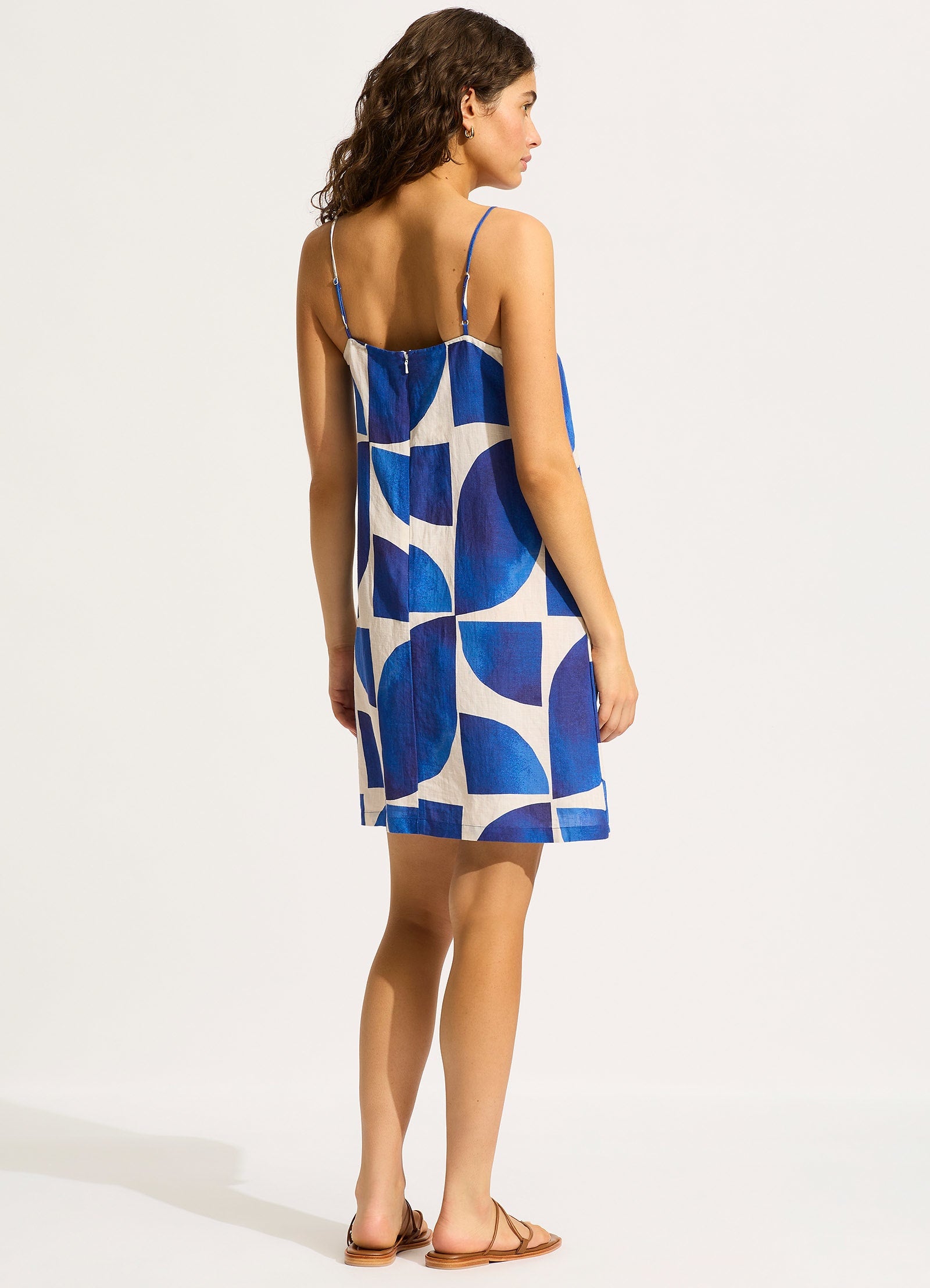Sunray Bandeau Mini Dress - Ultramarine - Ultramarine view 3