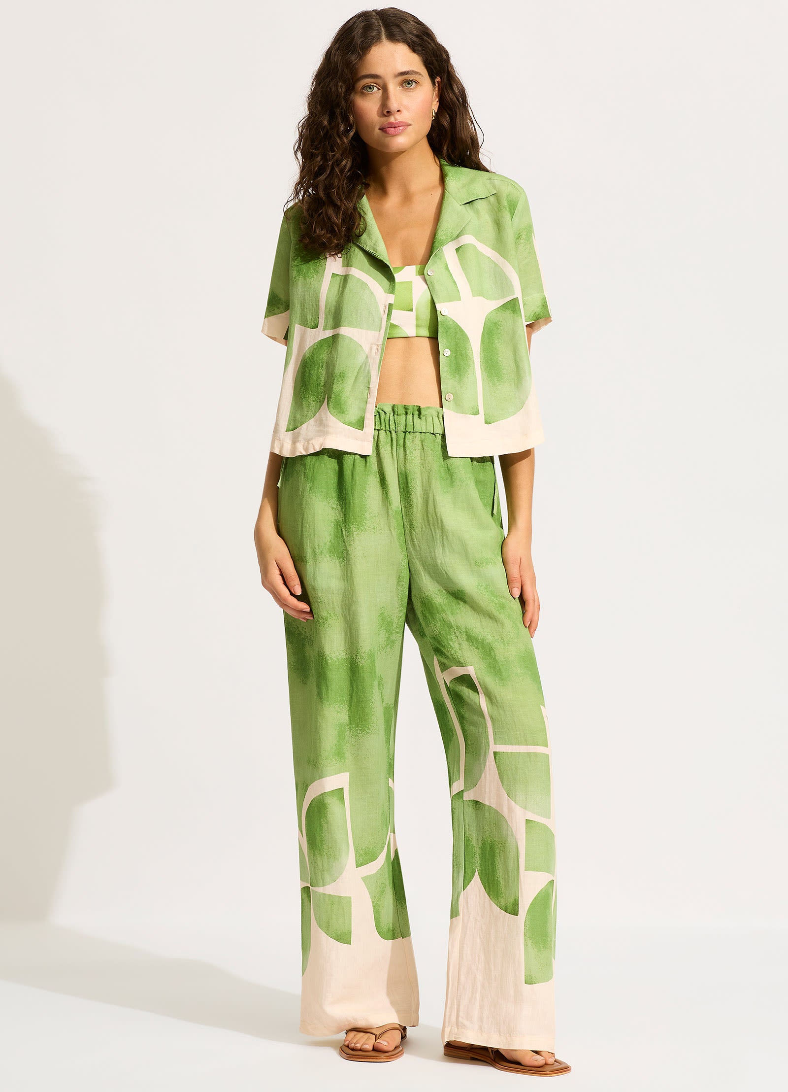 Sunray Drawstring Pant - Sage - Sage