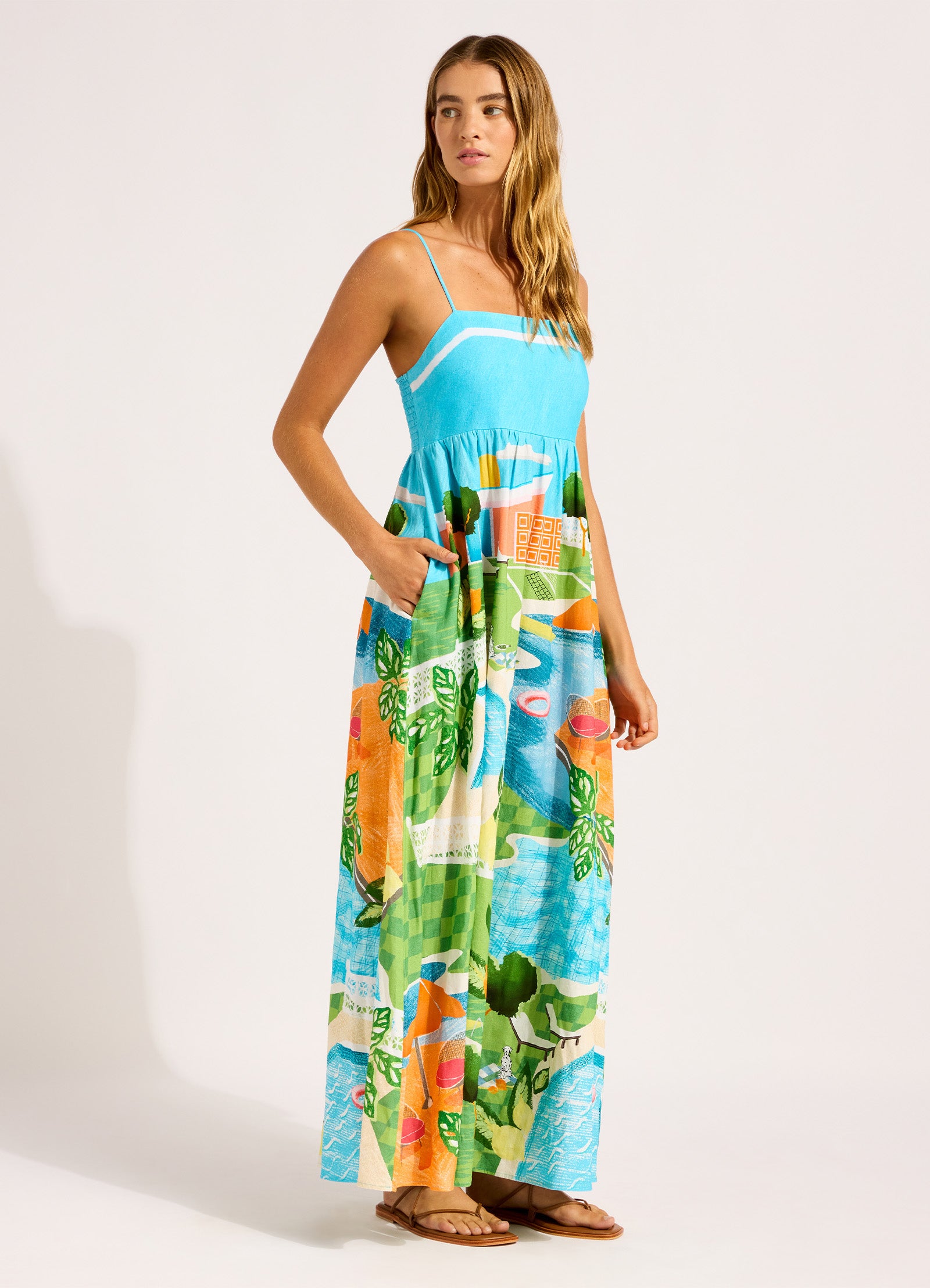 Sunset Maxi Dress - Turquoise view 2