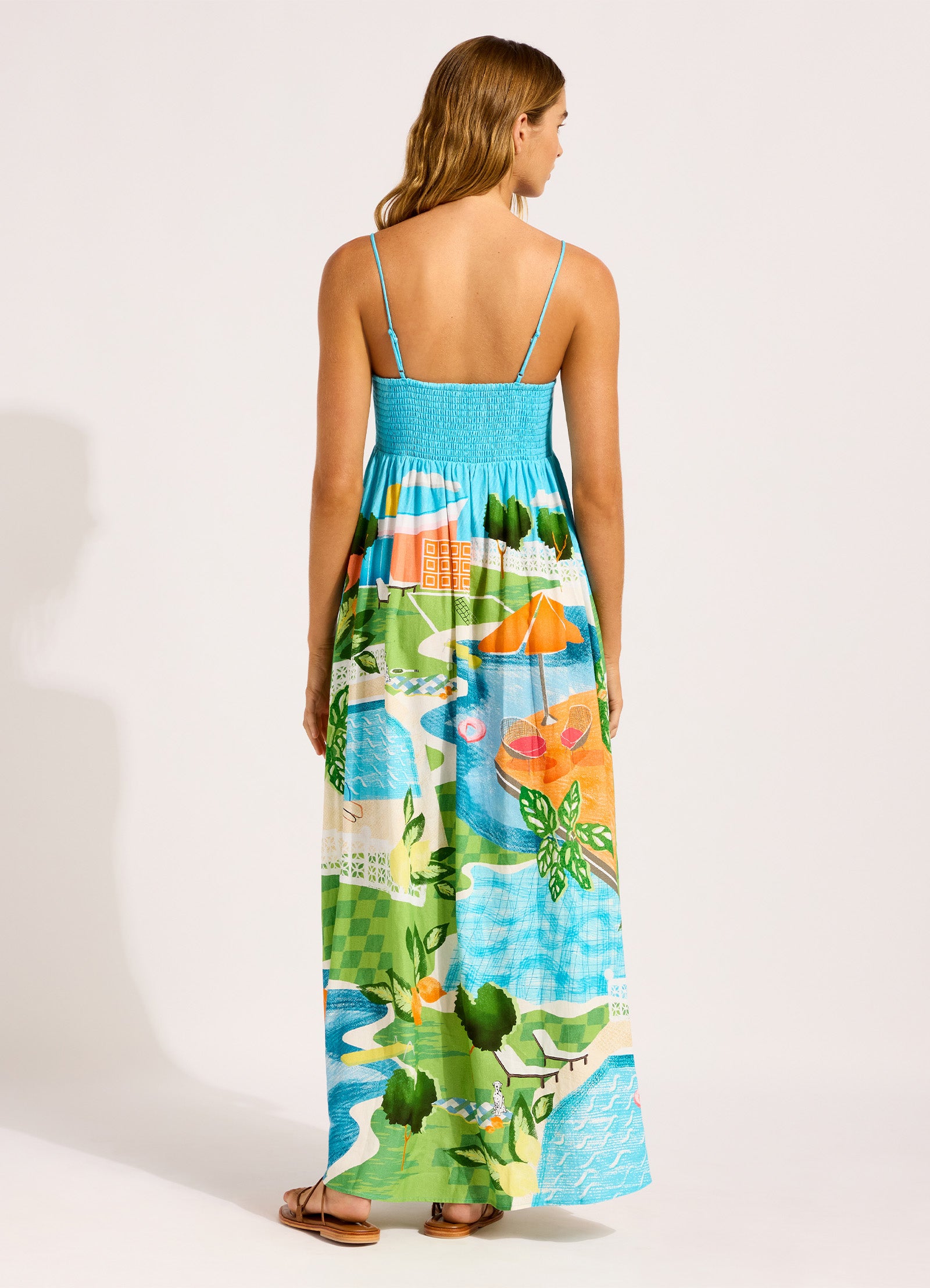 Sunset Maxi Dress - Turquoise view 3