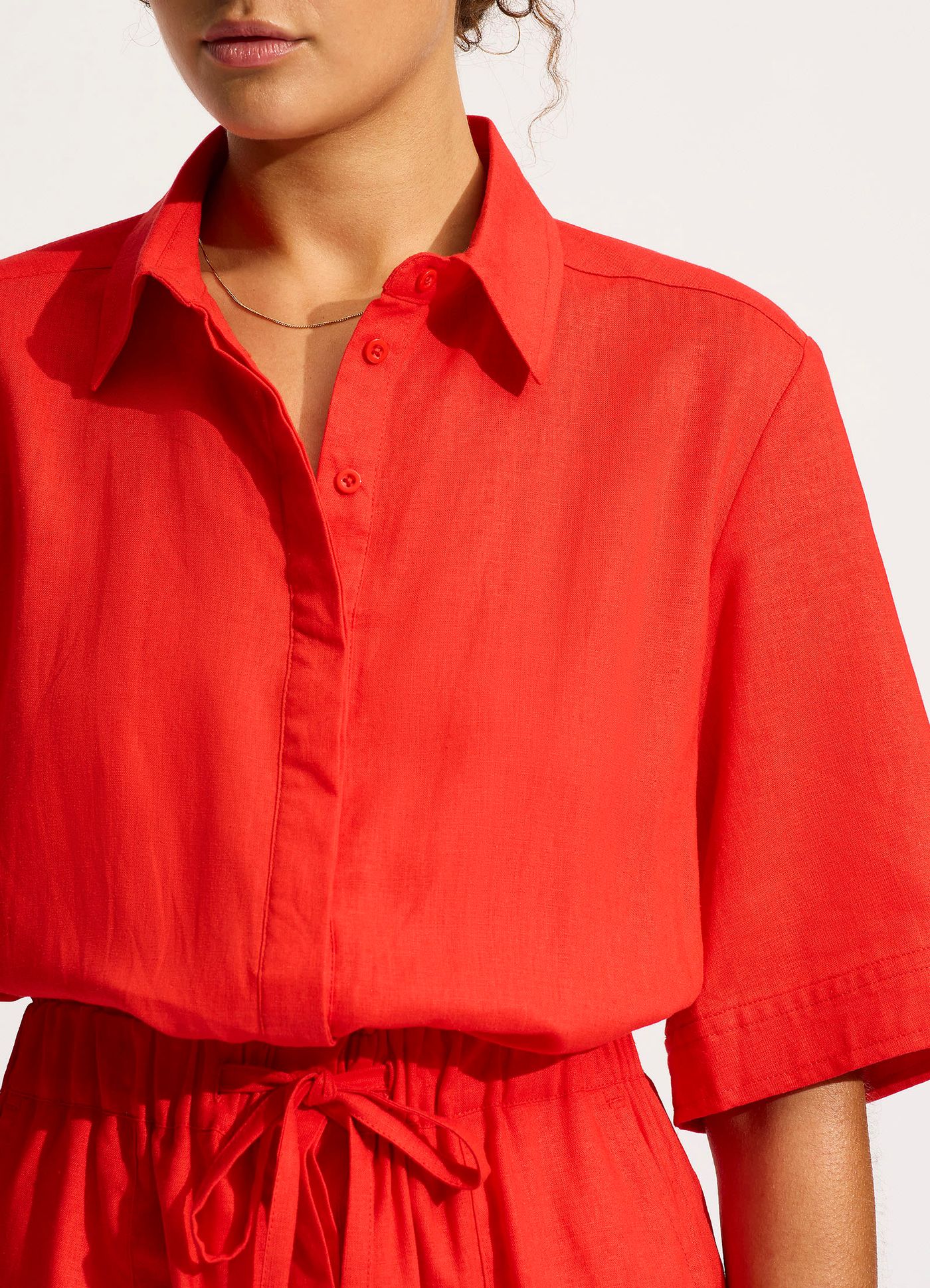 Sunside Playsuit - Flame - Flame view 4