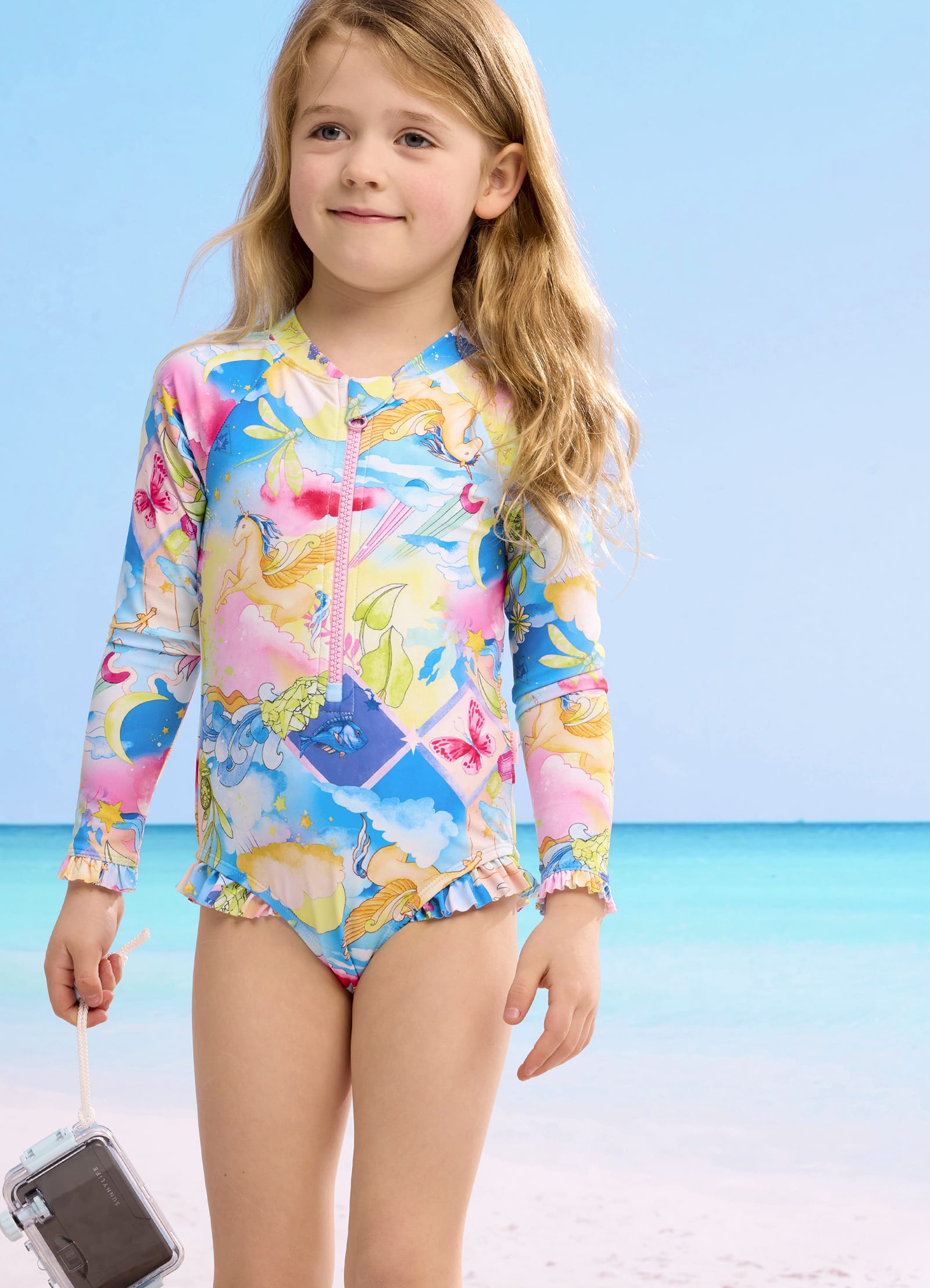 Surrealism Zip Front Sunsuit - Surrealism - Surrealism
