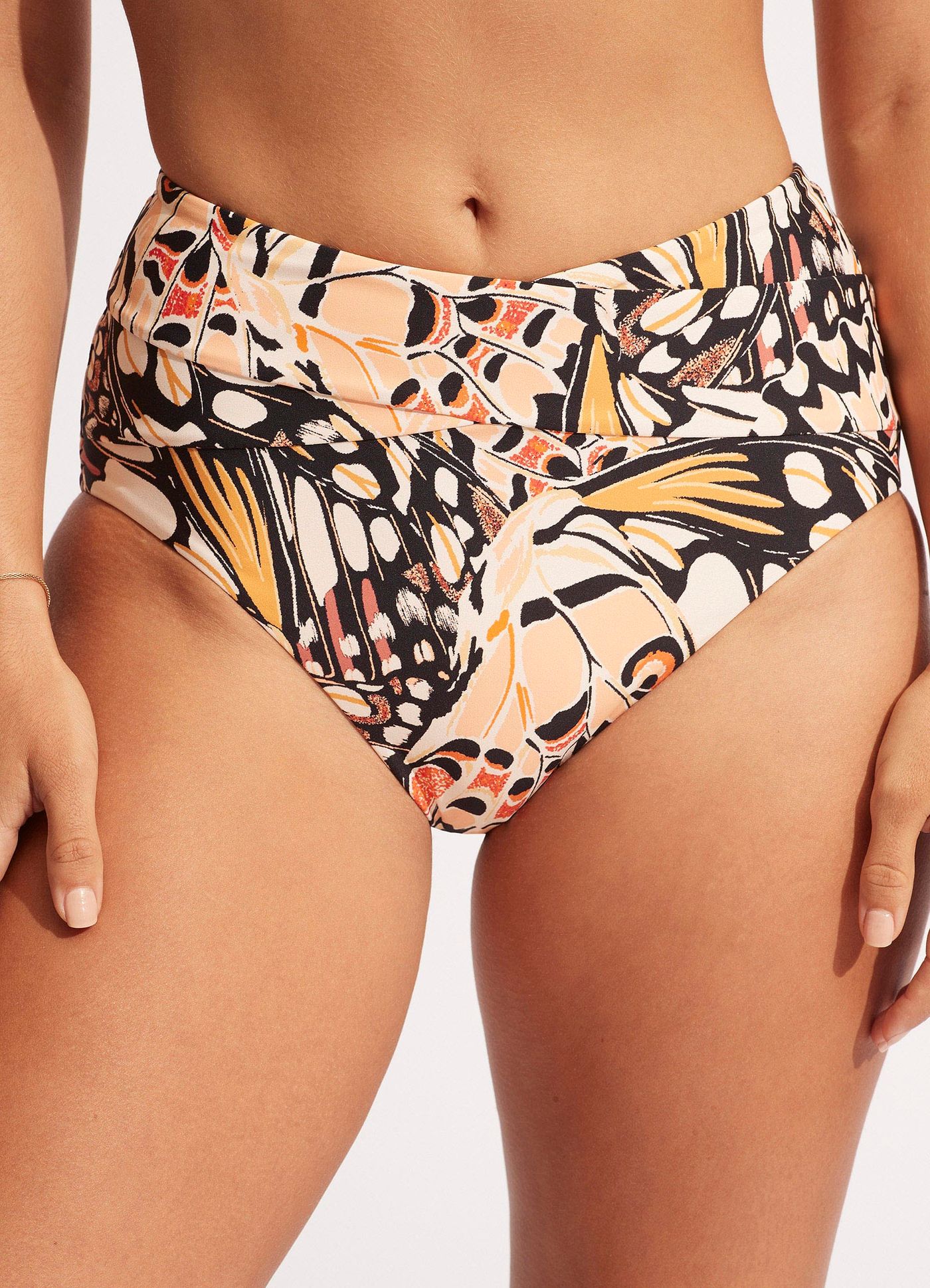 Take Flight High Waisted Bikini Bottom - Mandarin - Mandarin view 5