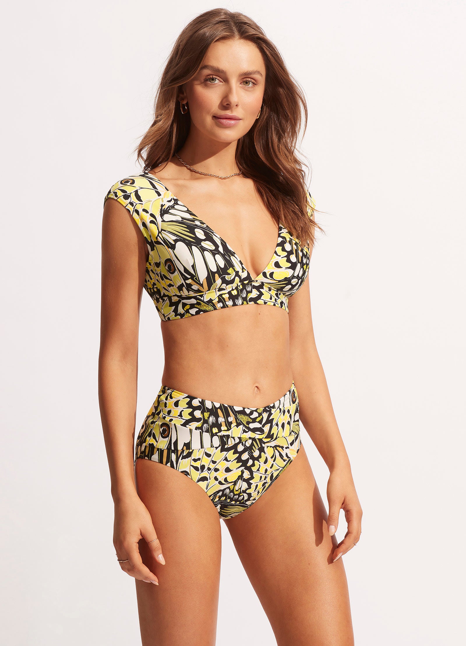 Take Flight High Waisted Bikini Bottom - Wild Lime - Wild Lime view 3