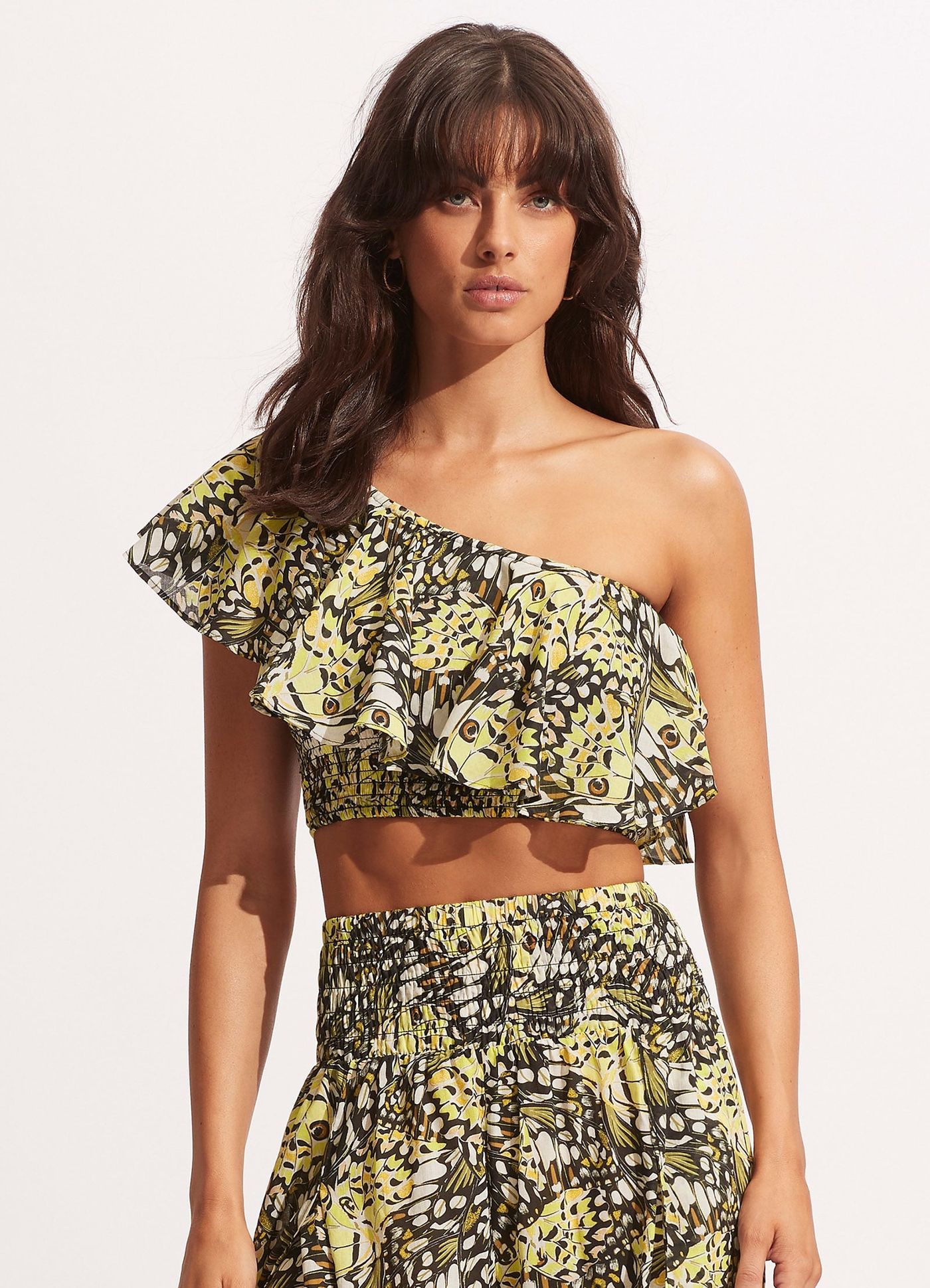 Take Flight One Shoulder Top - Wild Lime - Wild Lime view 2