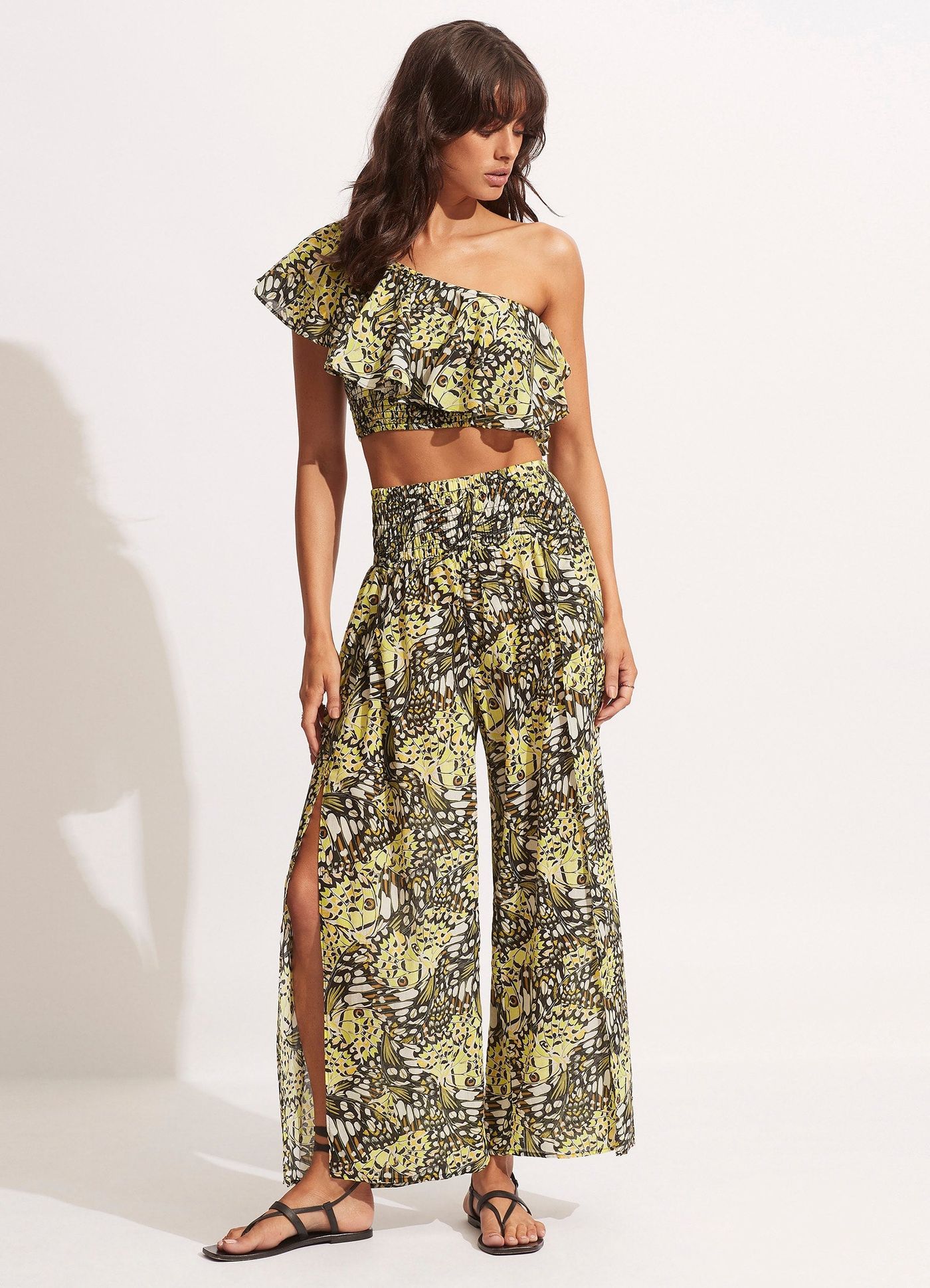 Take Flight Shirring Pant - Wild Lime - Wild Lime