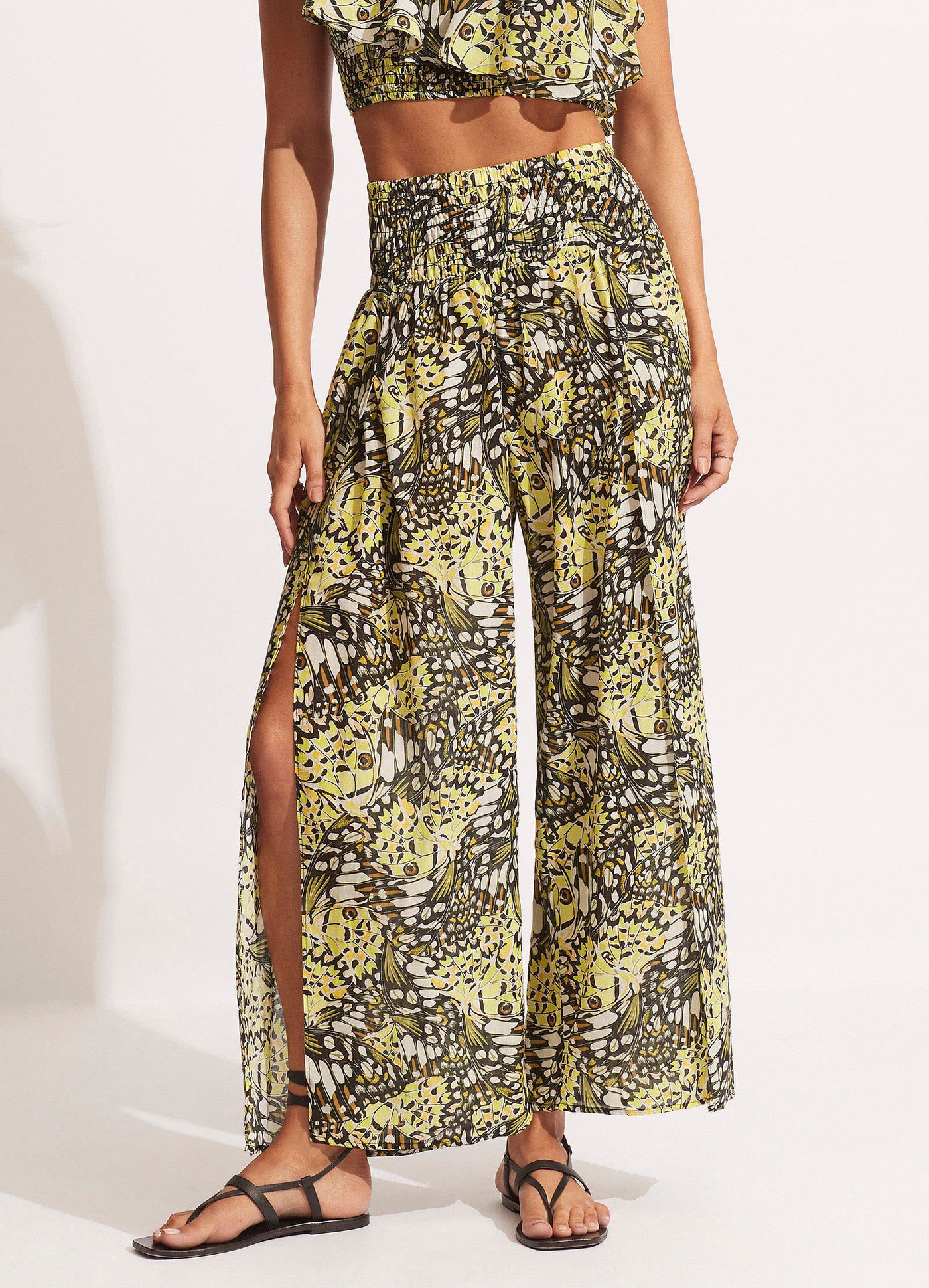 Take Flight Shirring Pant - Wild Lime - Wild Lime view 2