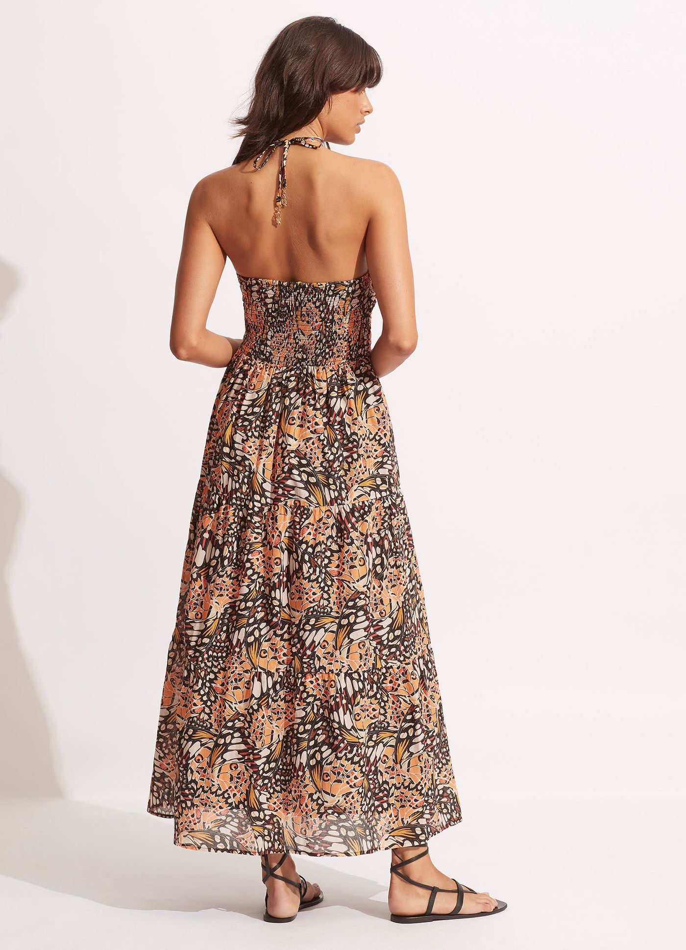 Take Flight Tiered Dress - Mandarin - Mandarin view 5