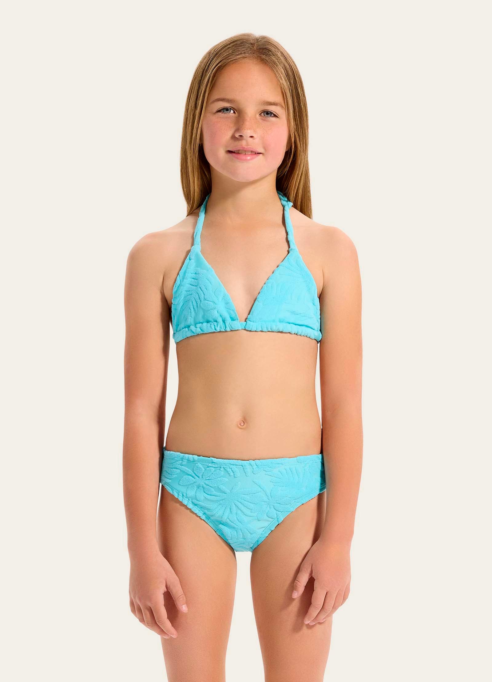 Terry Triangle Bikini Set - Aqua Haze view 2
