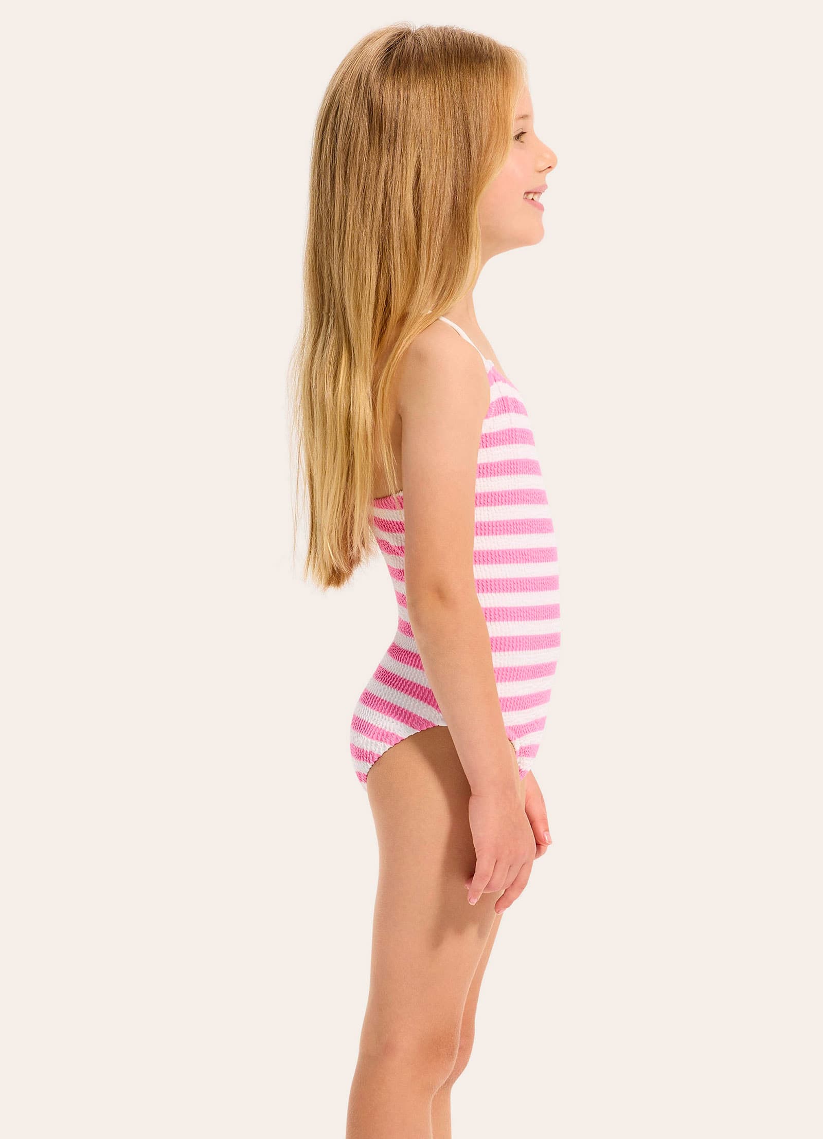 Texture One Piece Swimsuit - Candy Pink view 4