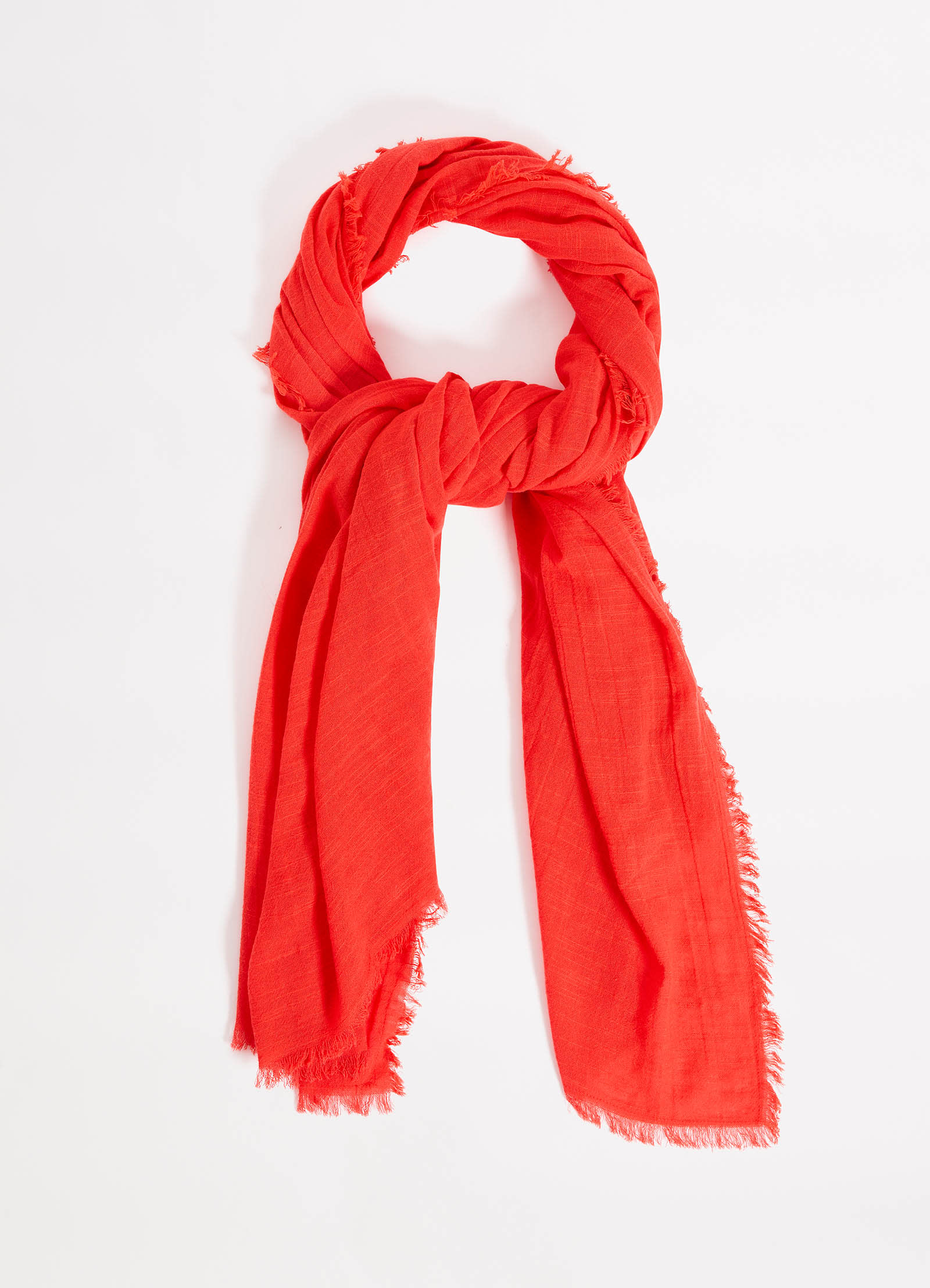 Textured Cotton Beach Wrap - Flame - Flame view 5