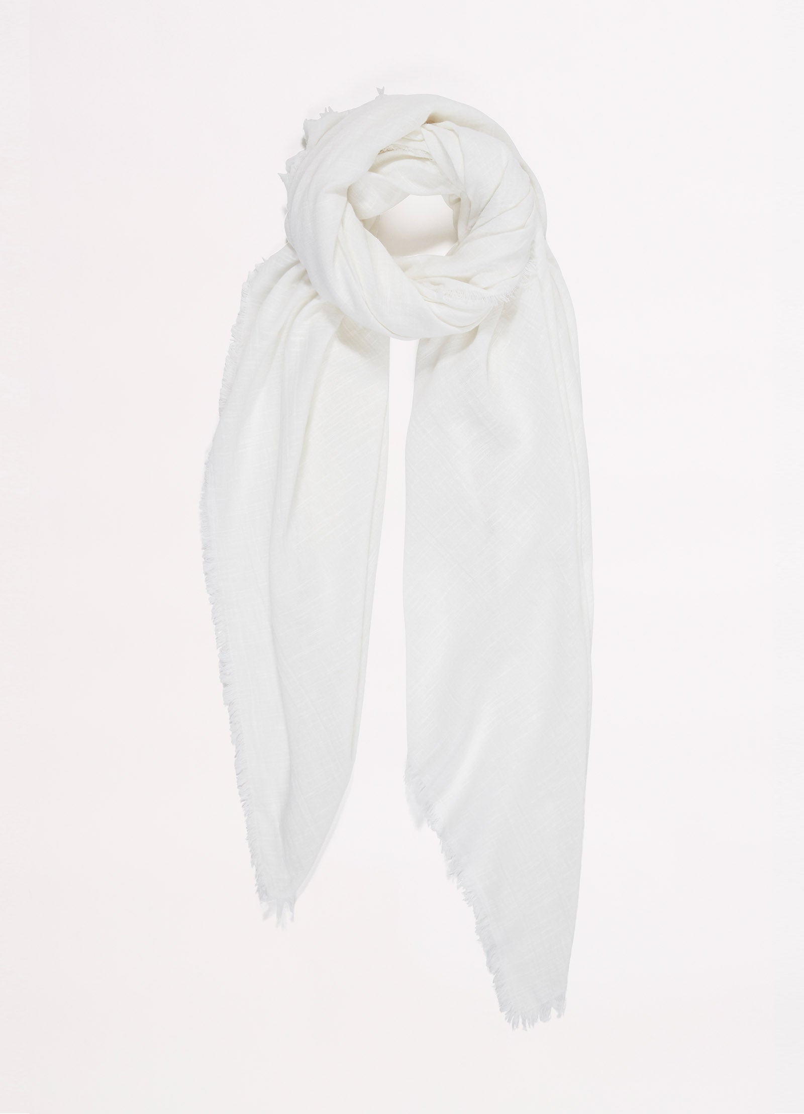 Textured Cotton Beach Wrap - White - White view 4