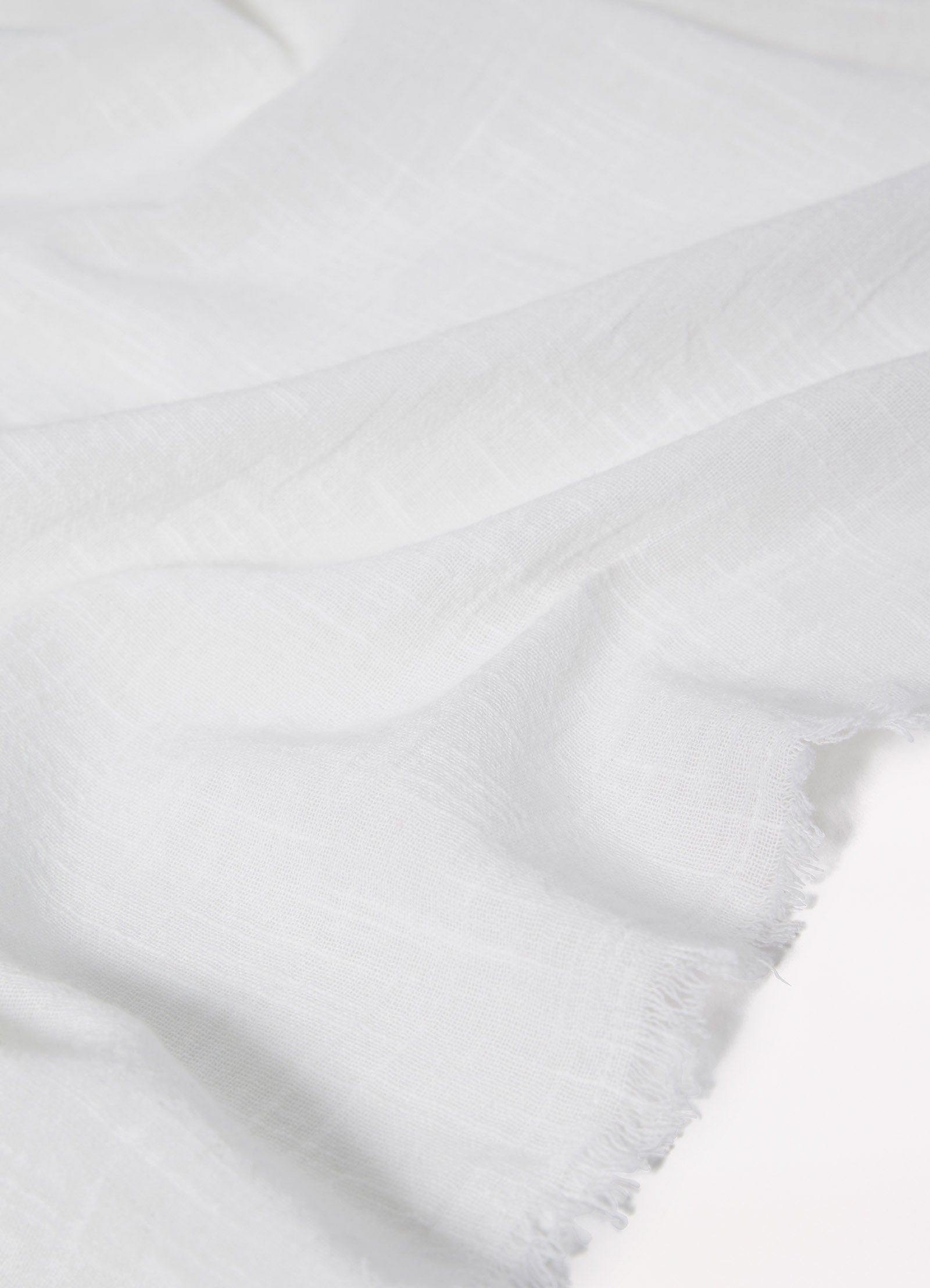 Textured Cotton Beach Wrap - White - White view 5
