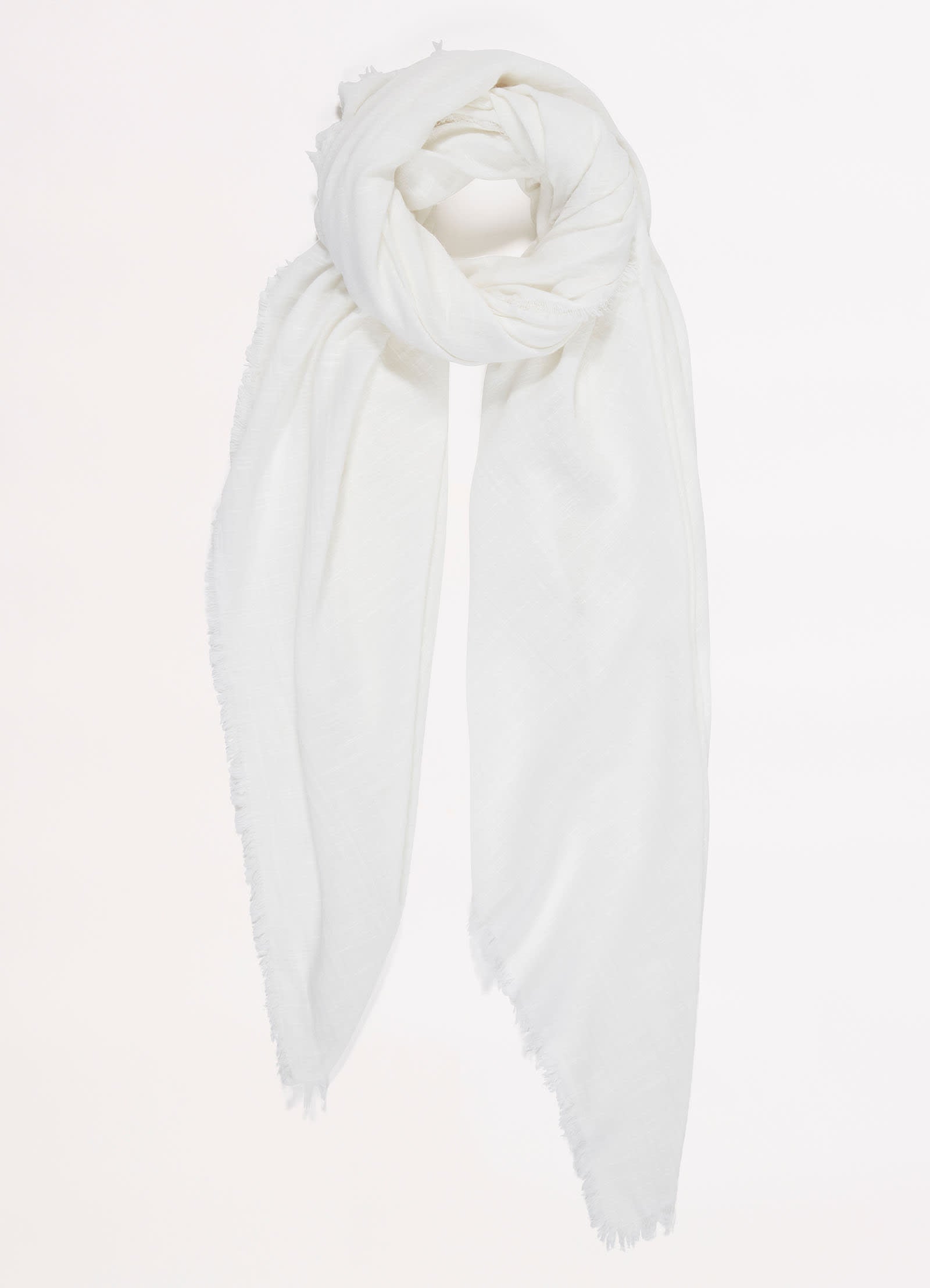 Textured Cotton Beach Wrap - White - White view 8