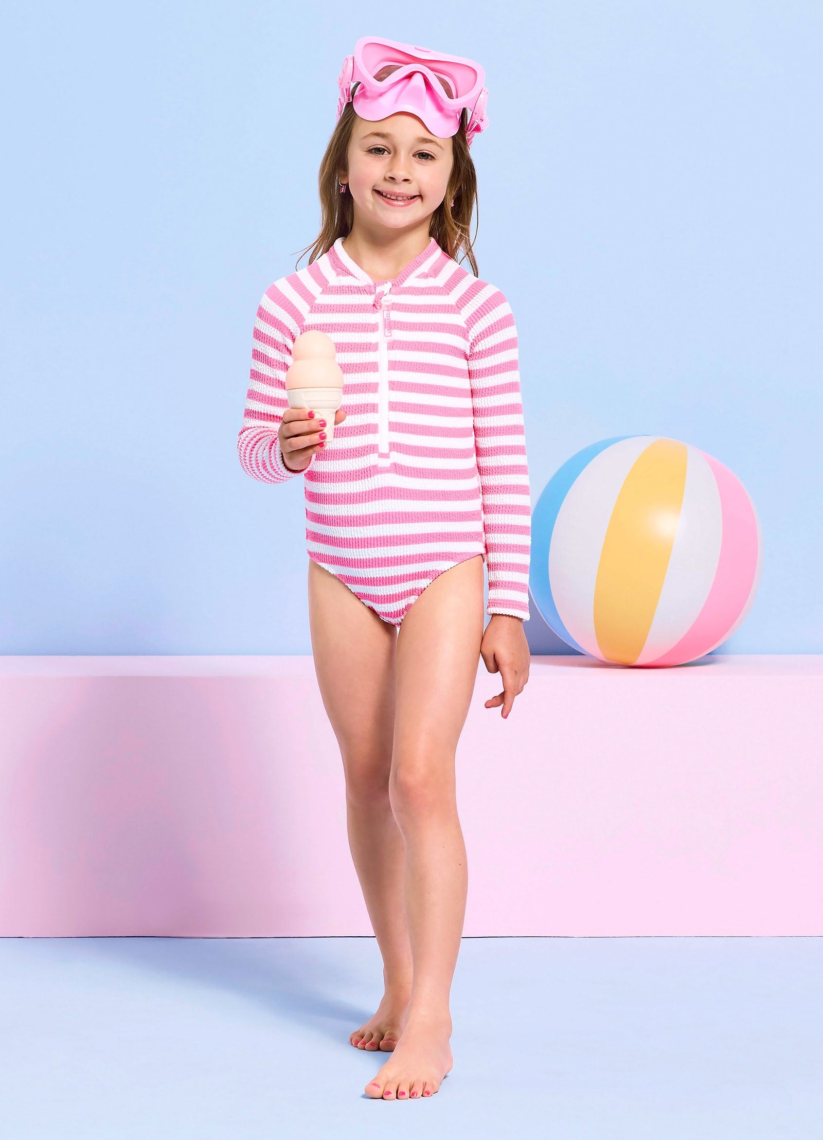Textured Paddlesuit - Candy Pink