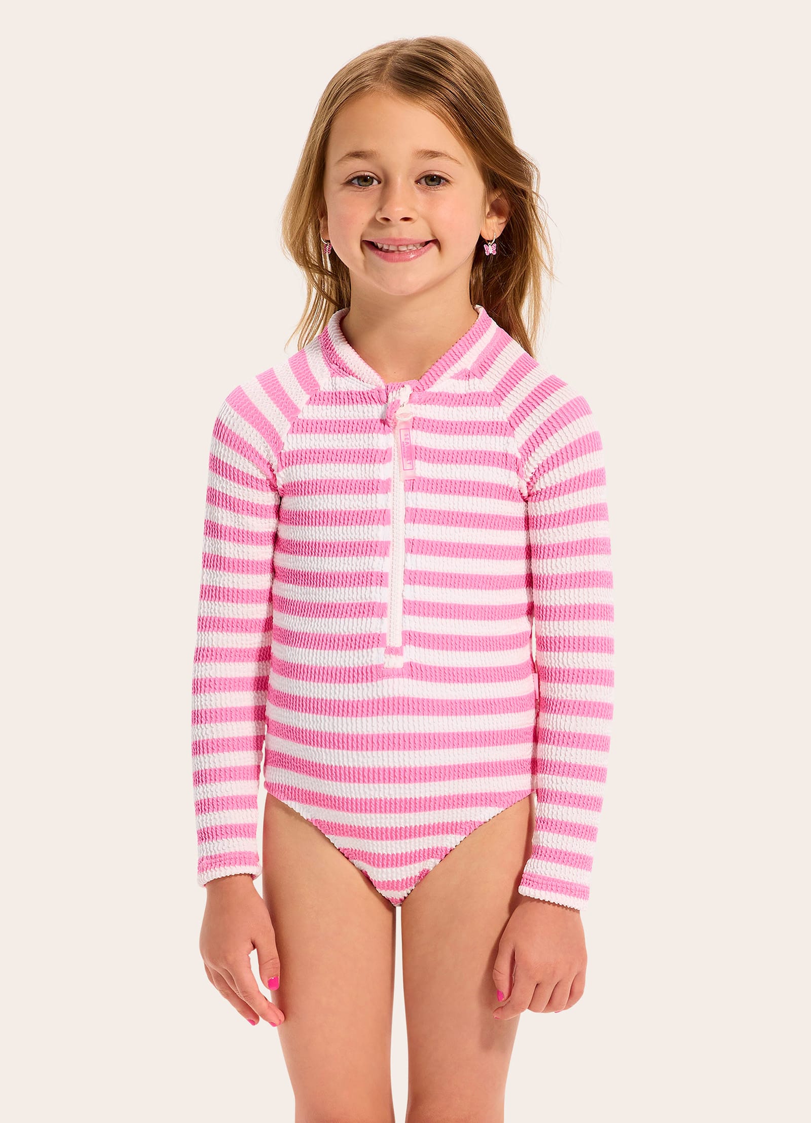 Textured Paddlesuit - Candy Pink view 2