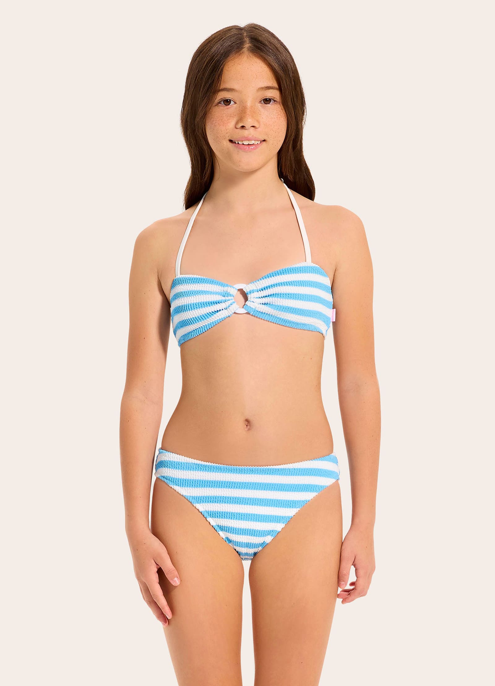 Textured Stripe Bikini - Powder Blue view 2