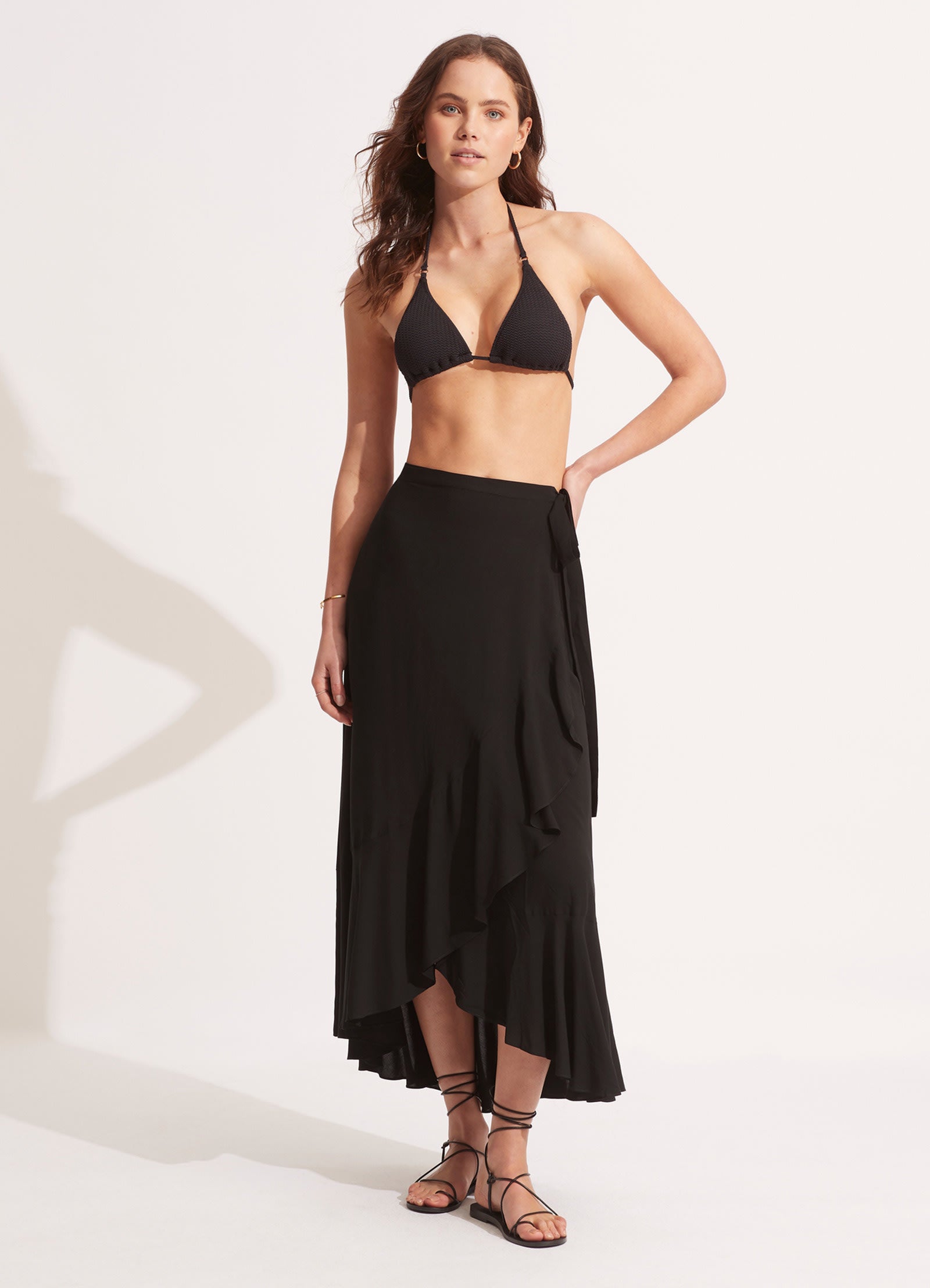 The Wrap Skirt - Black - Black