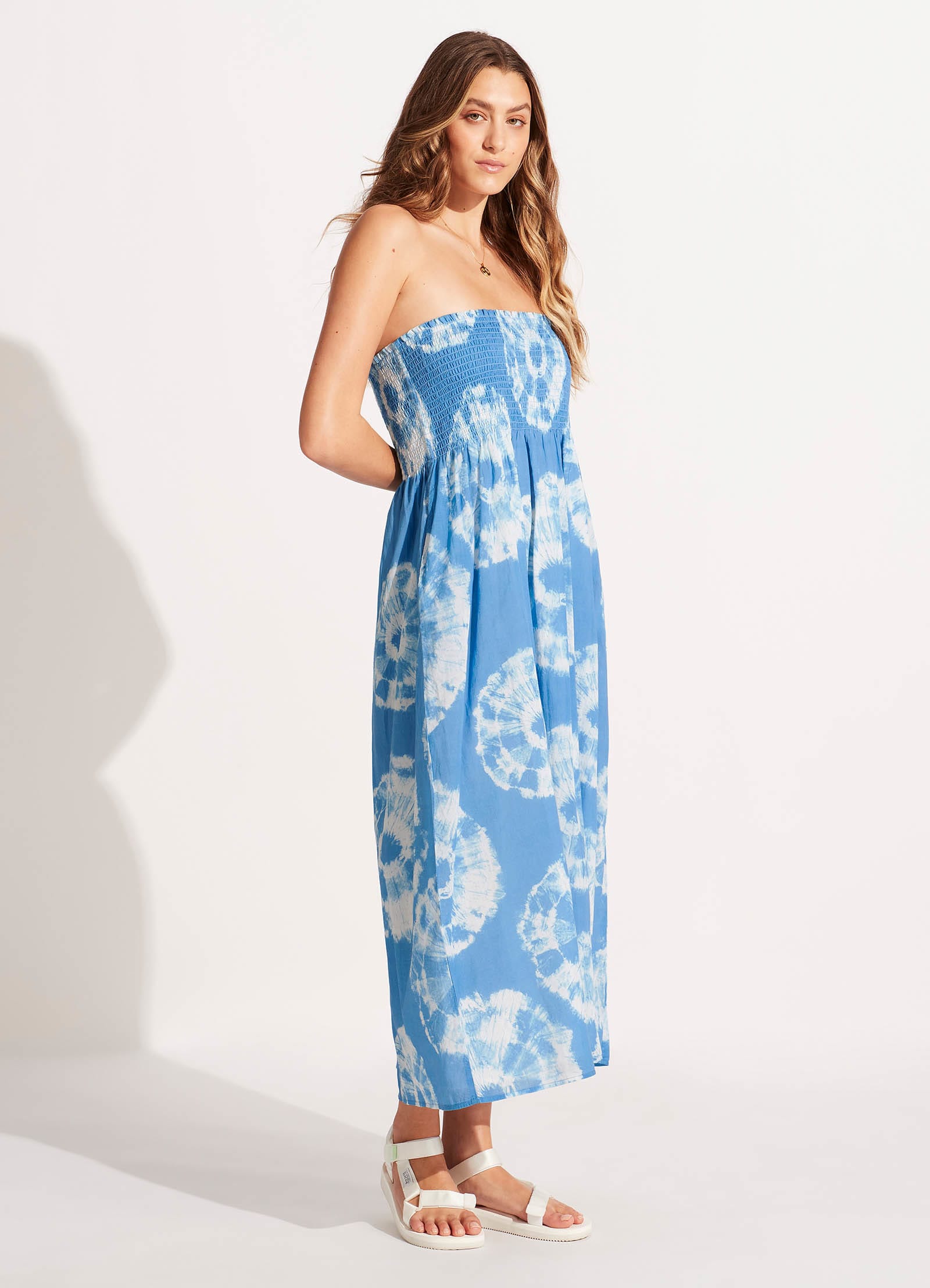 Tie Dye Maxi Skirt/Dress - Azure - Azure