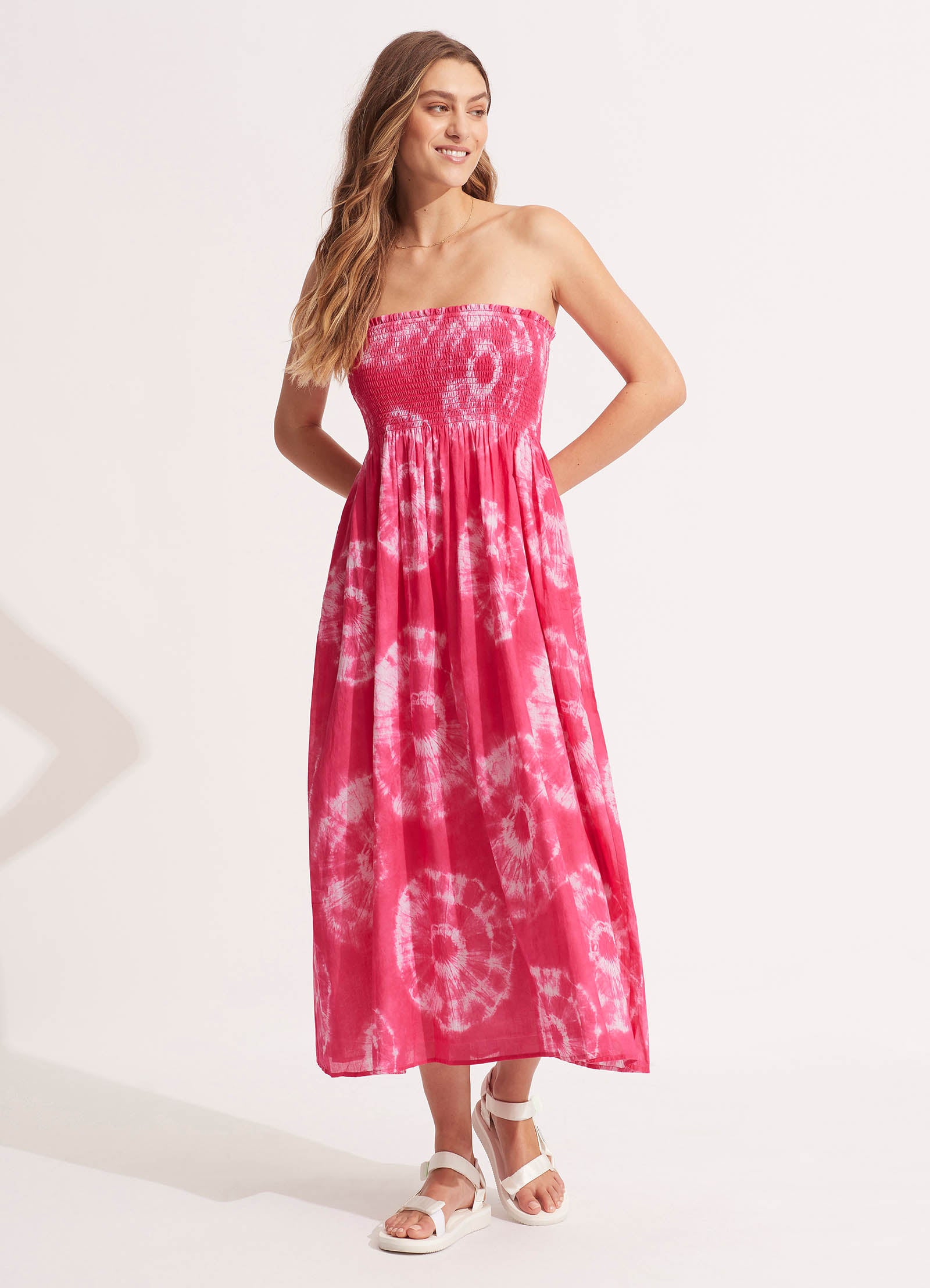 Tie Dye Maxi Skirt/Dress - Rose Pink - Rose Pink