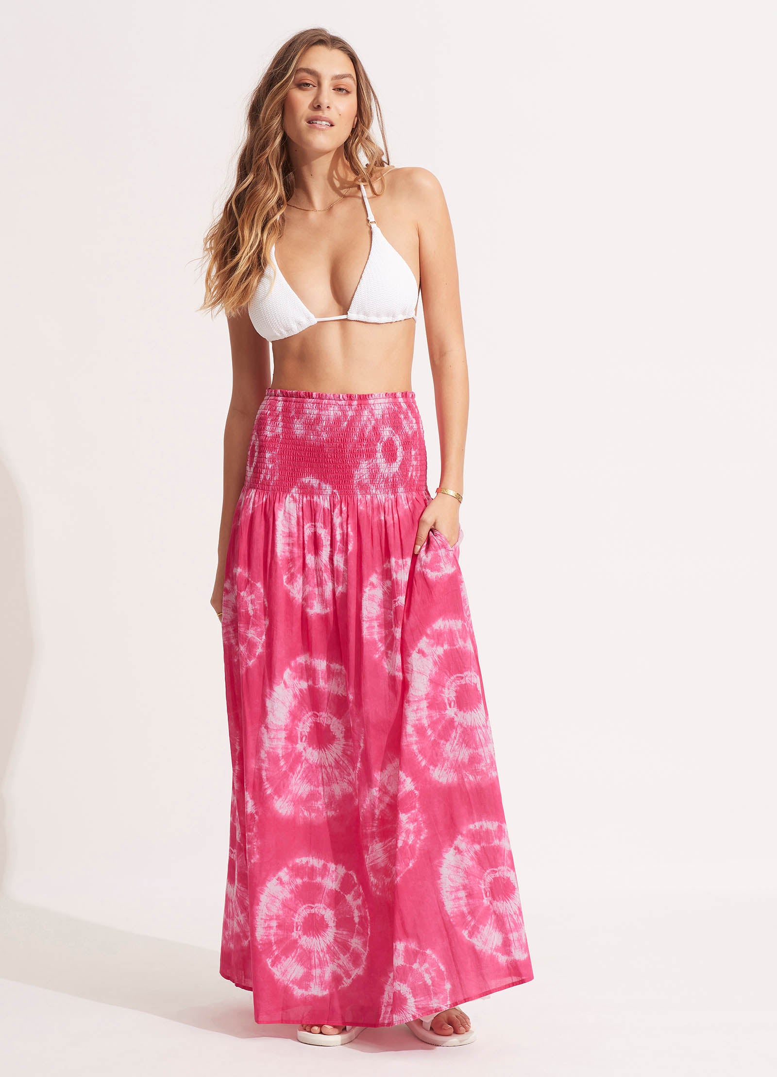 Tie Dye Maxi Skirt/Dress - Rose Pink - Rose Pink view 2