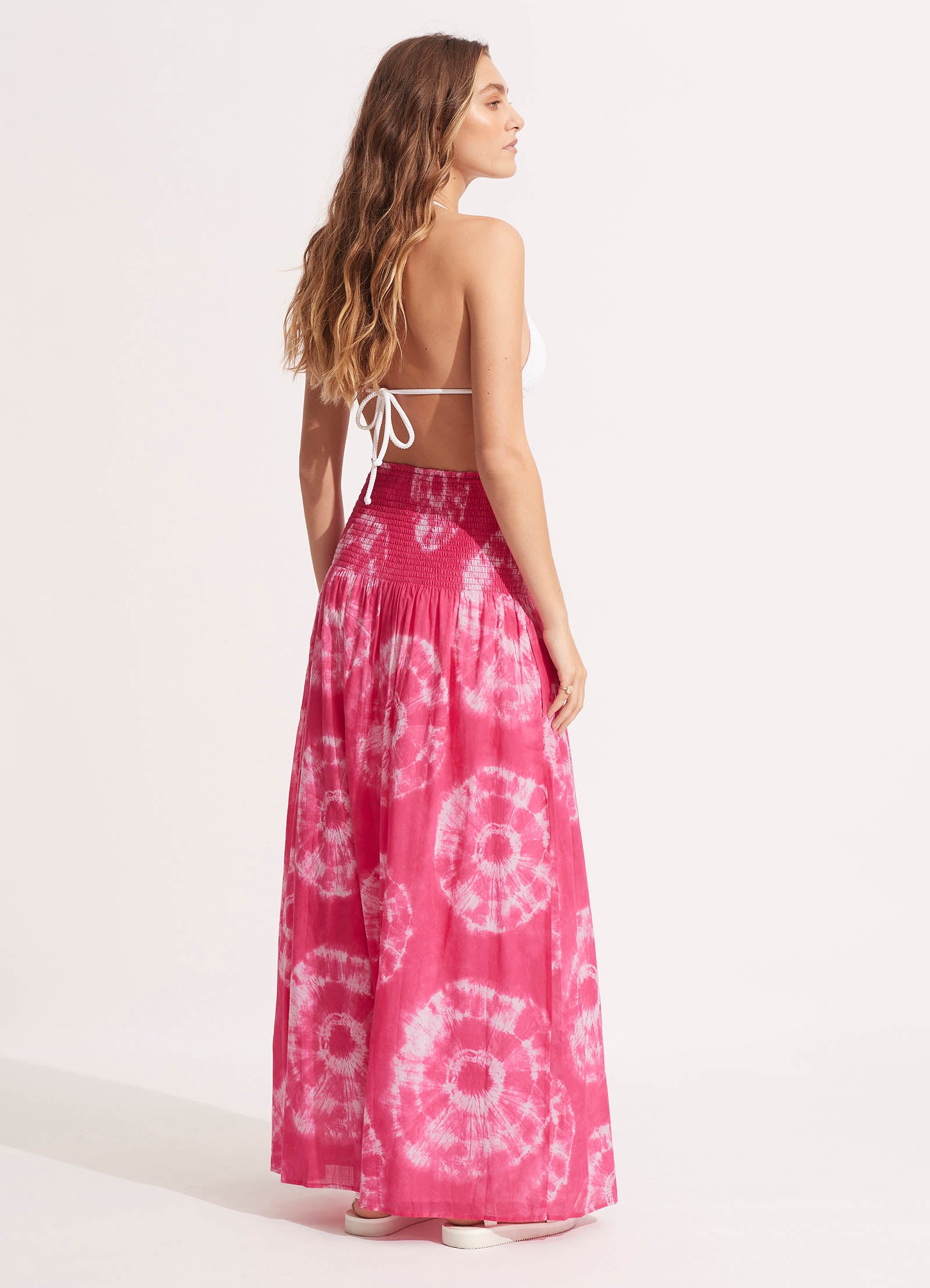 Tie Dye Maxi Skirt/Dress - Rose Pink - Rose Pink view 4